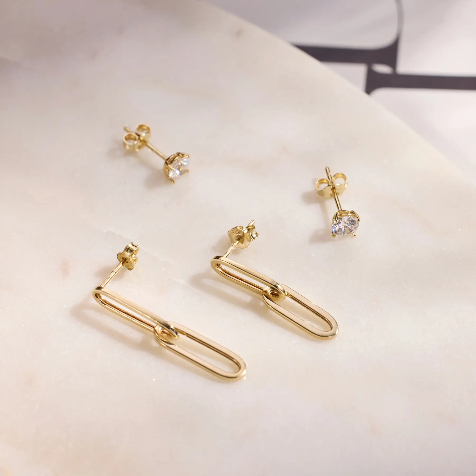 Four Prong Round Cut Cubic Zirconia Studs - Image 10