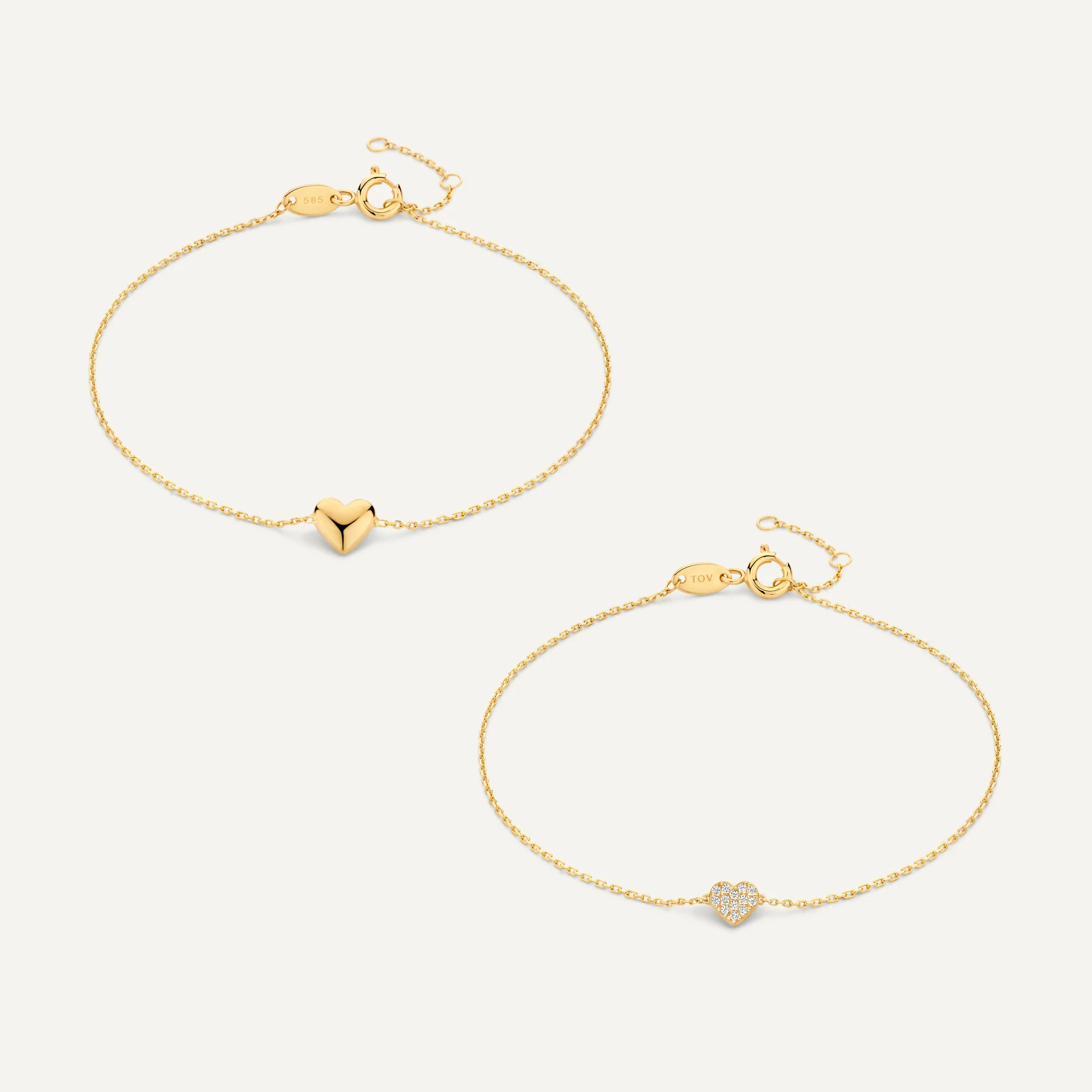 Heart Duo Bracelet Set