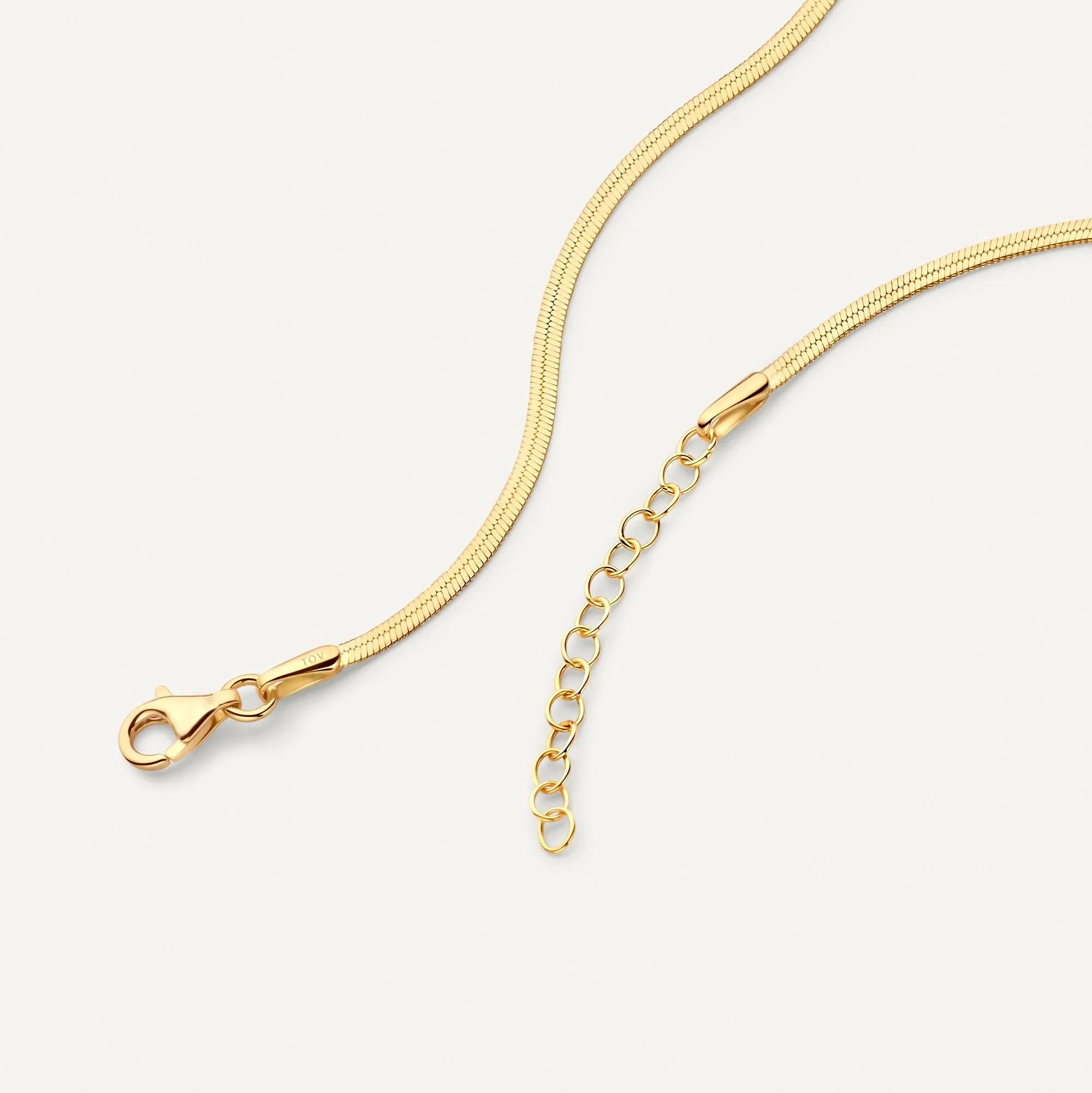 Herringbone Chain Necklace - Image 9
