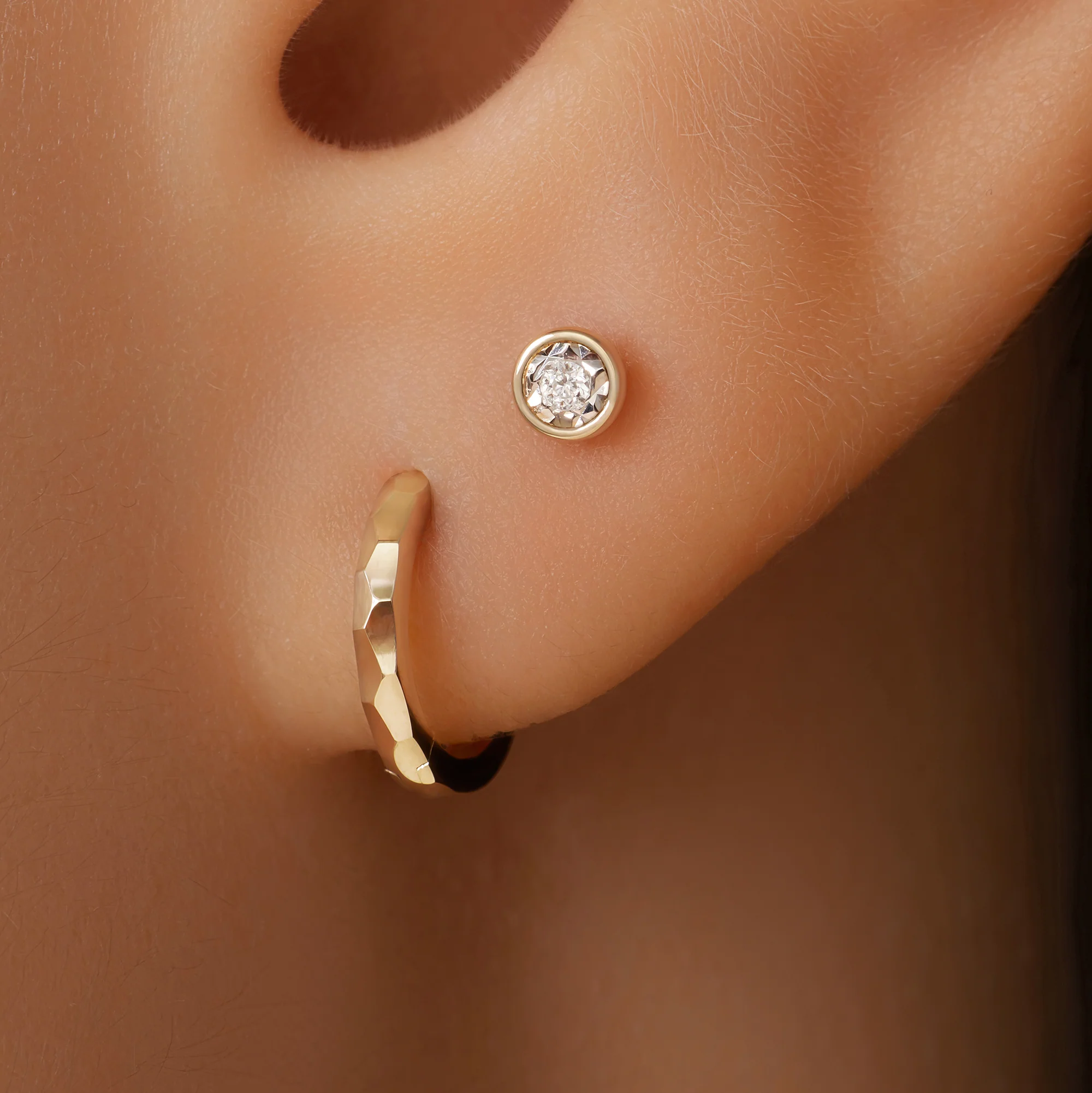 Illusion Set Diamond Studs (0.02 ct) - Image 3