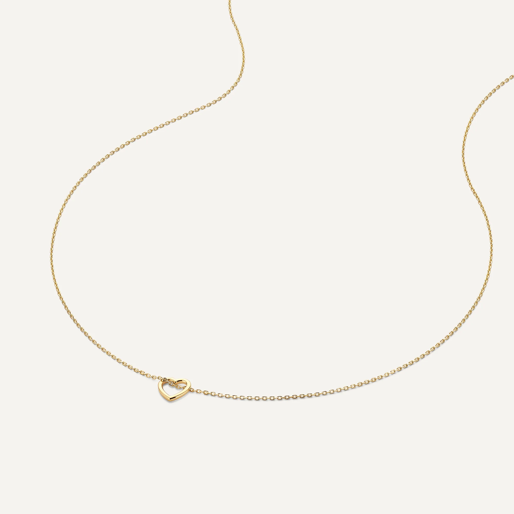 Linked Open Heart Pendant Necklace - Image 5