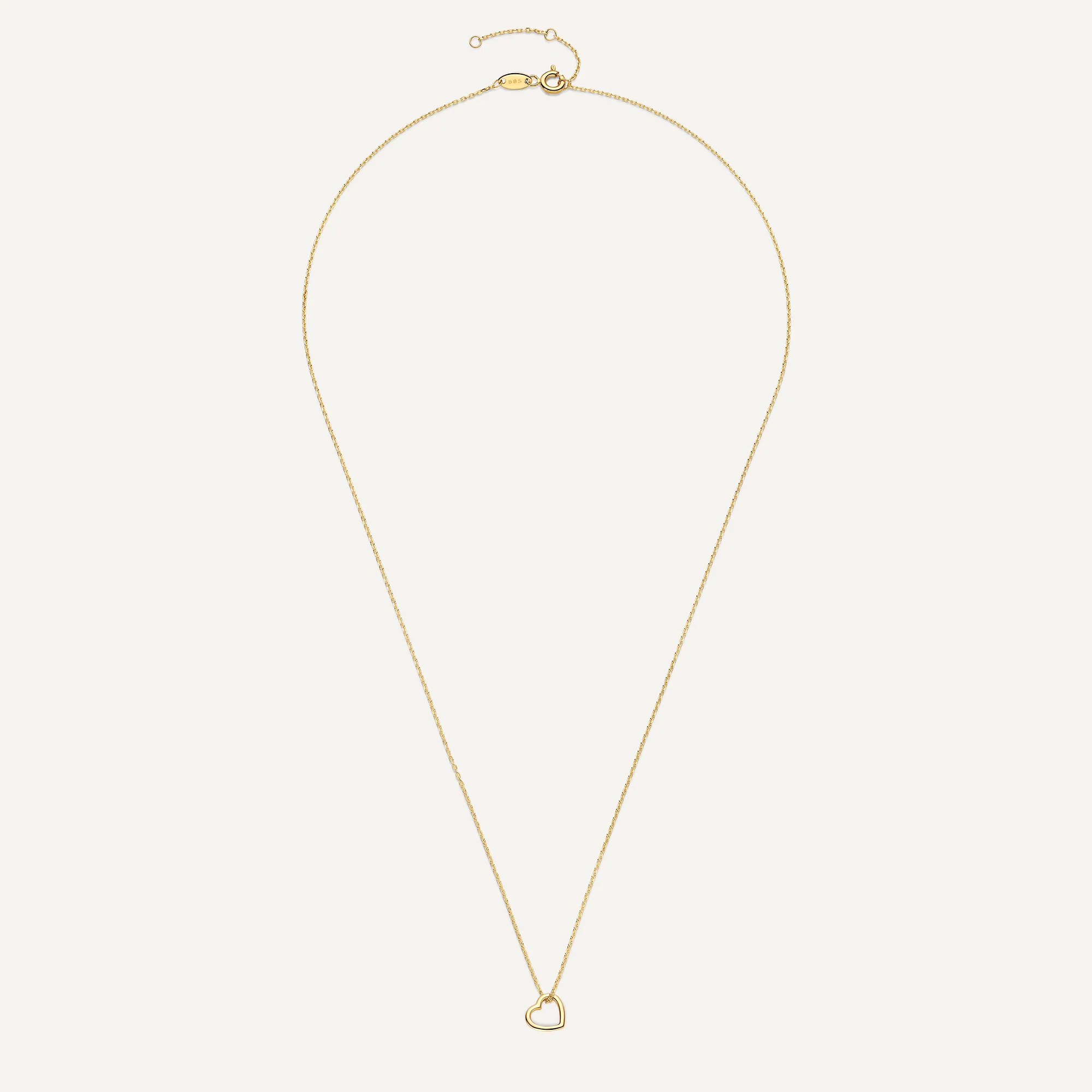Linked Open Heart Pendant Necklace - Image 9