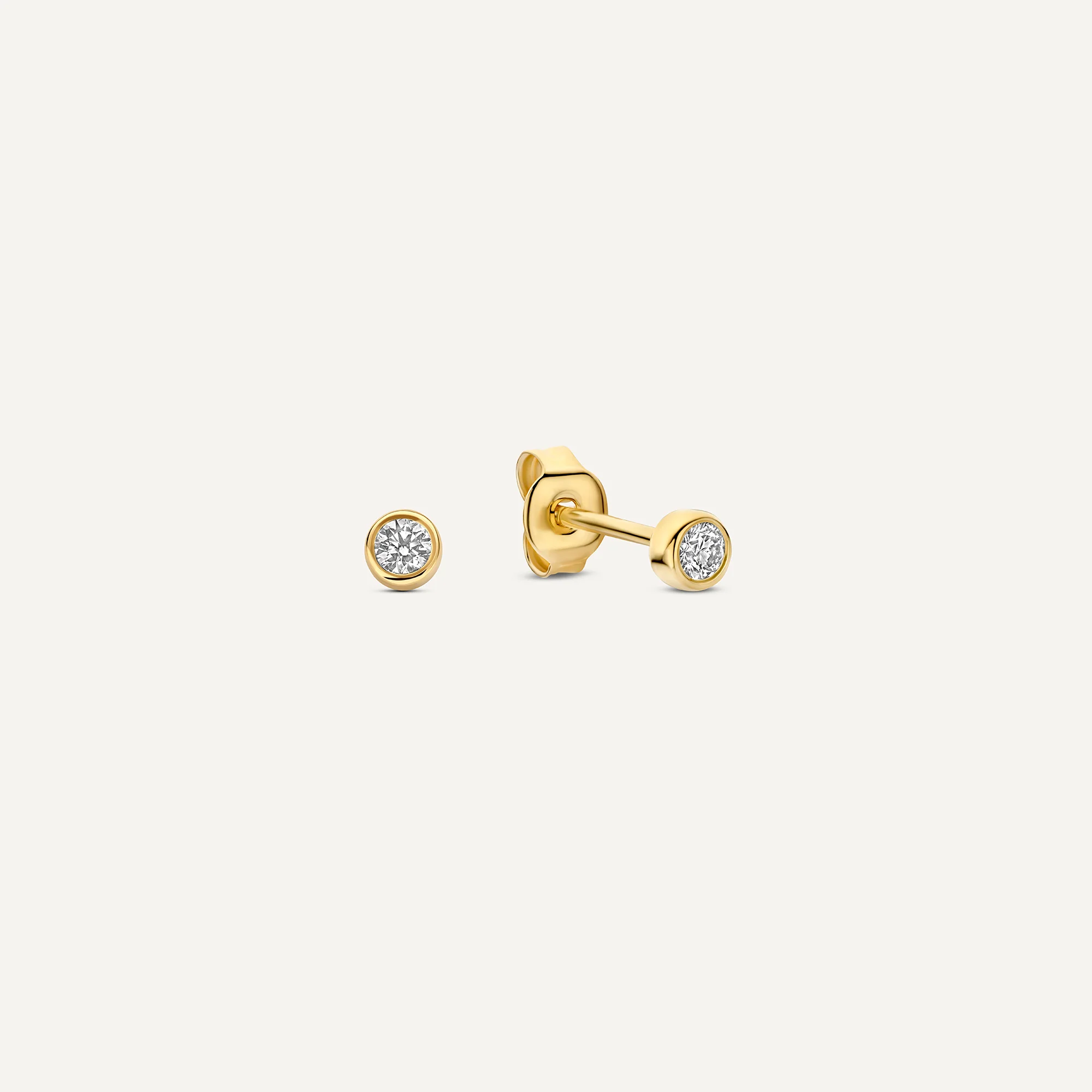 Mini Bezel Set Diamond Studs (0.08 ct)