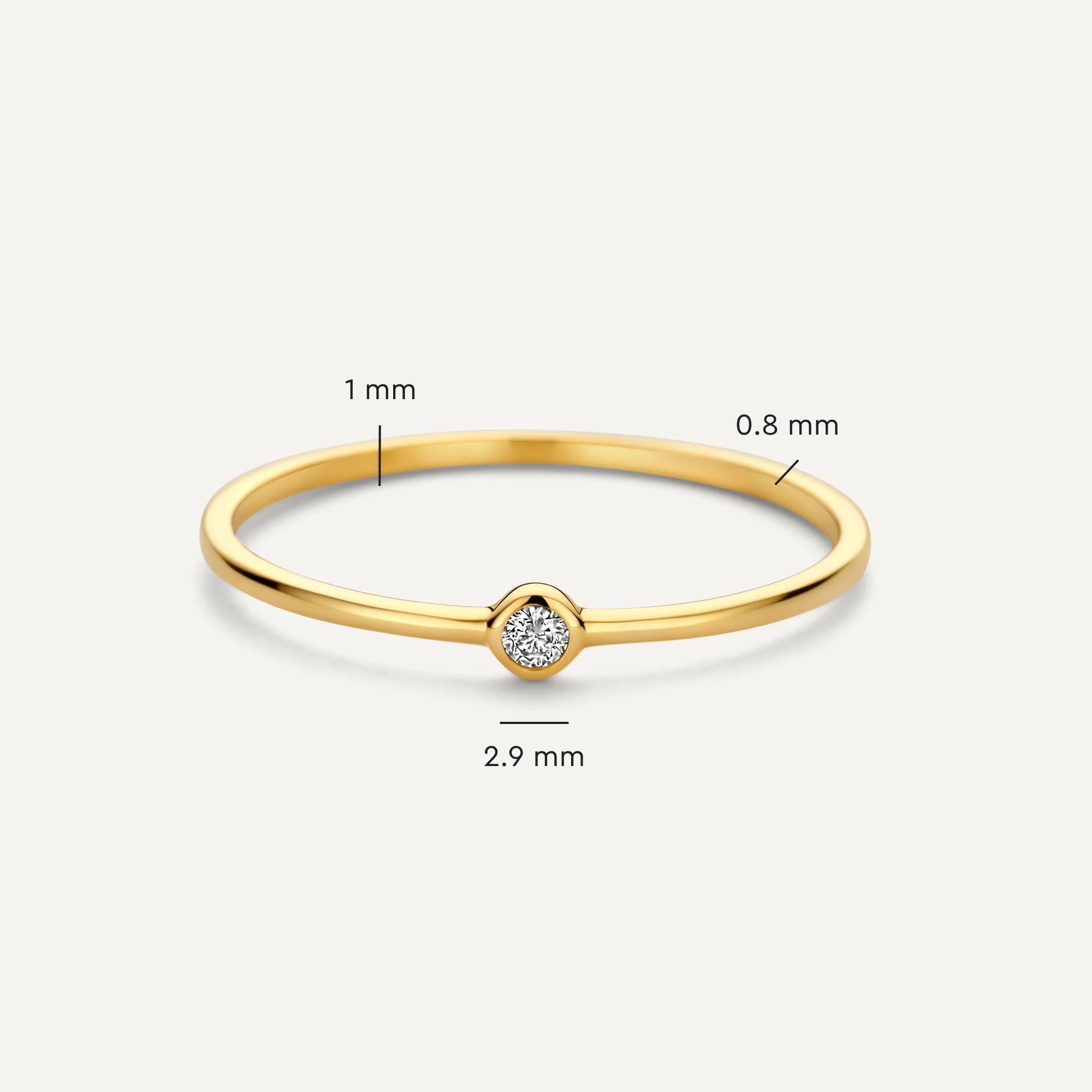 Mini Cubic Zirconia Ring - Image 5