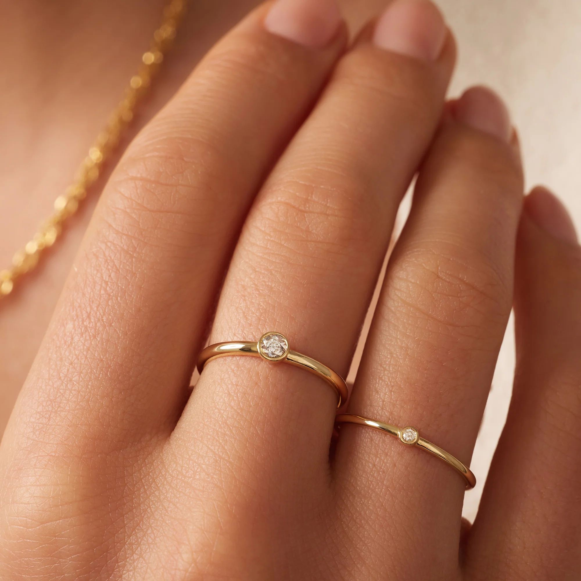 Mini Diamond Stacker Ring (0.02 ct) - Image 3
