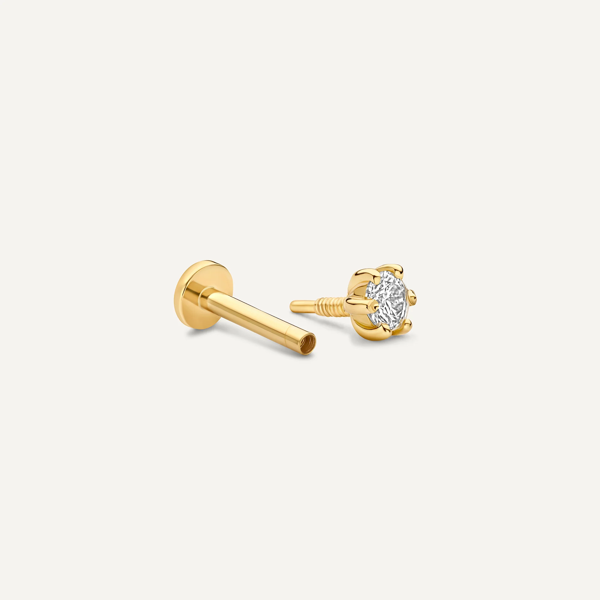 Mini Six Prong Diamond Piercing (0.03 ct) - Image 6