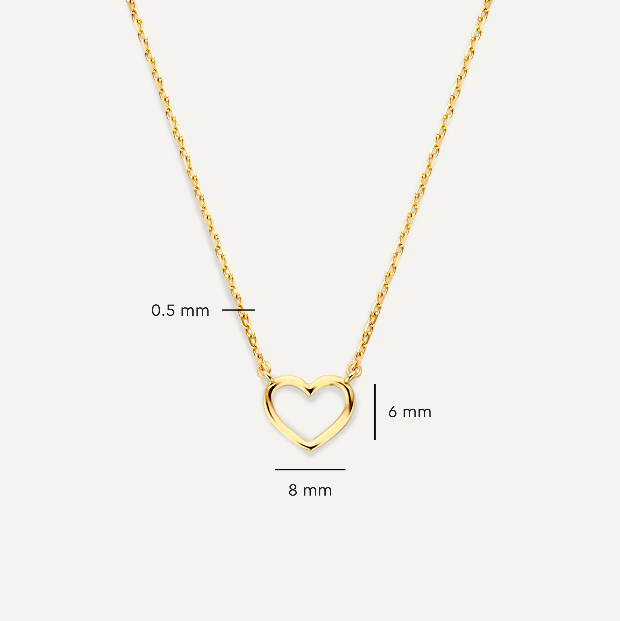Open Heart Pendant Necklace - Image 11