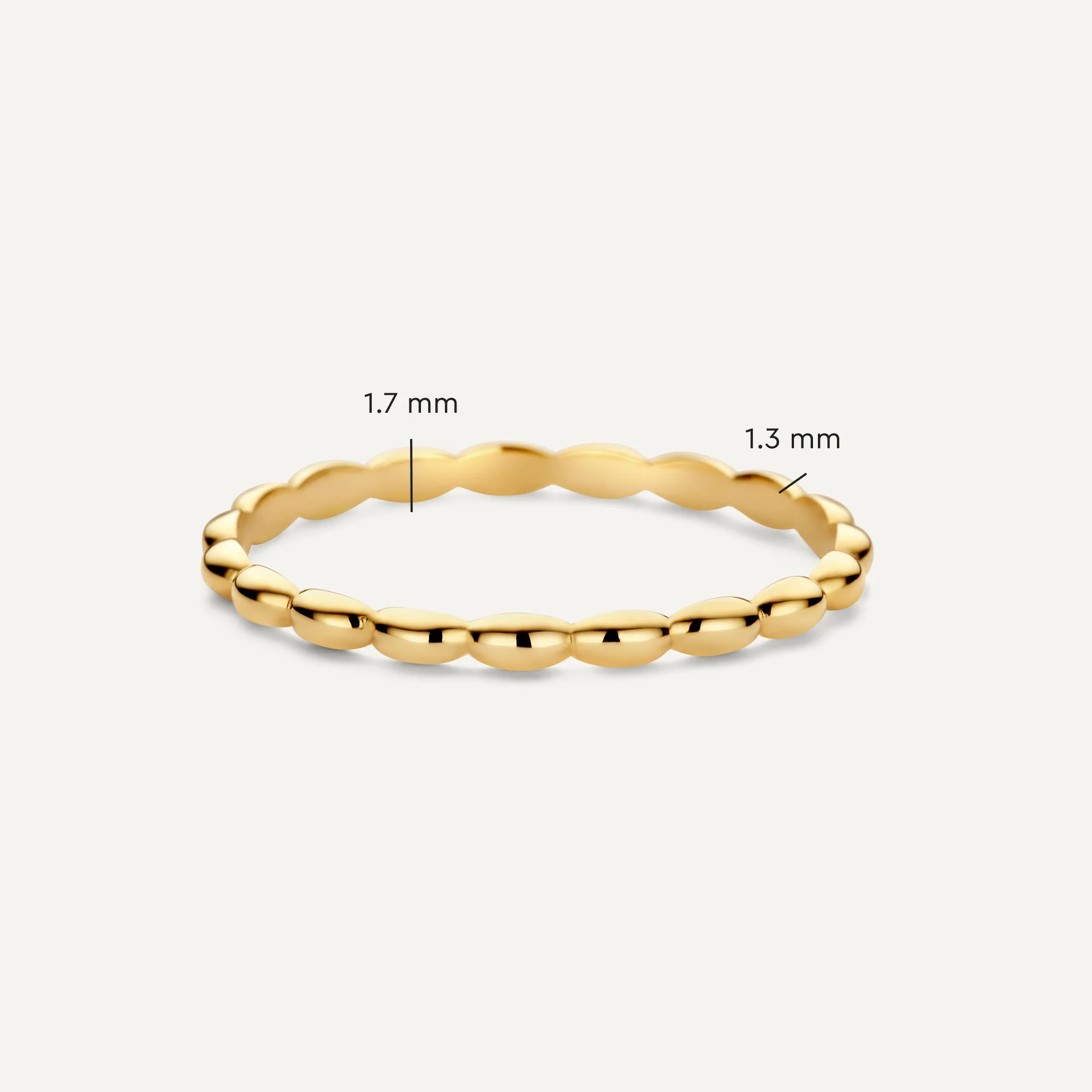 Oval Beaded Stacker Ring - Image 6