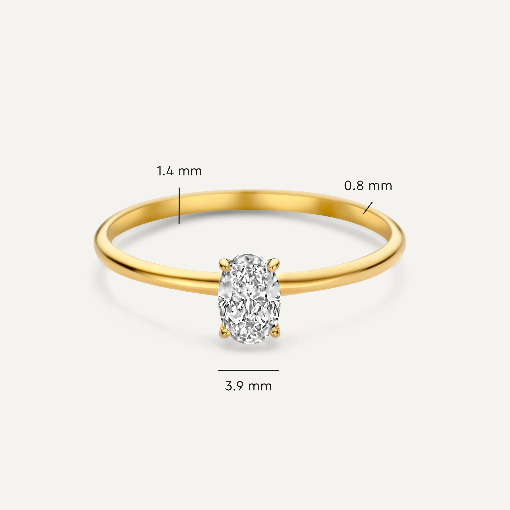 Oval Cut Cubic Zirconia Ring - Image 6