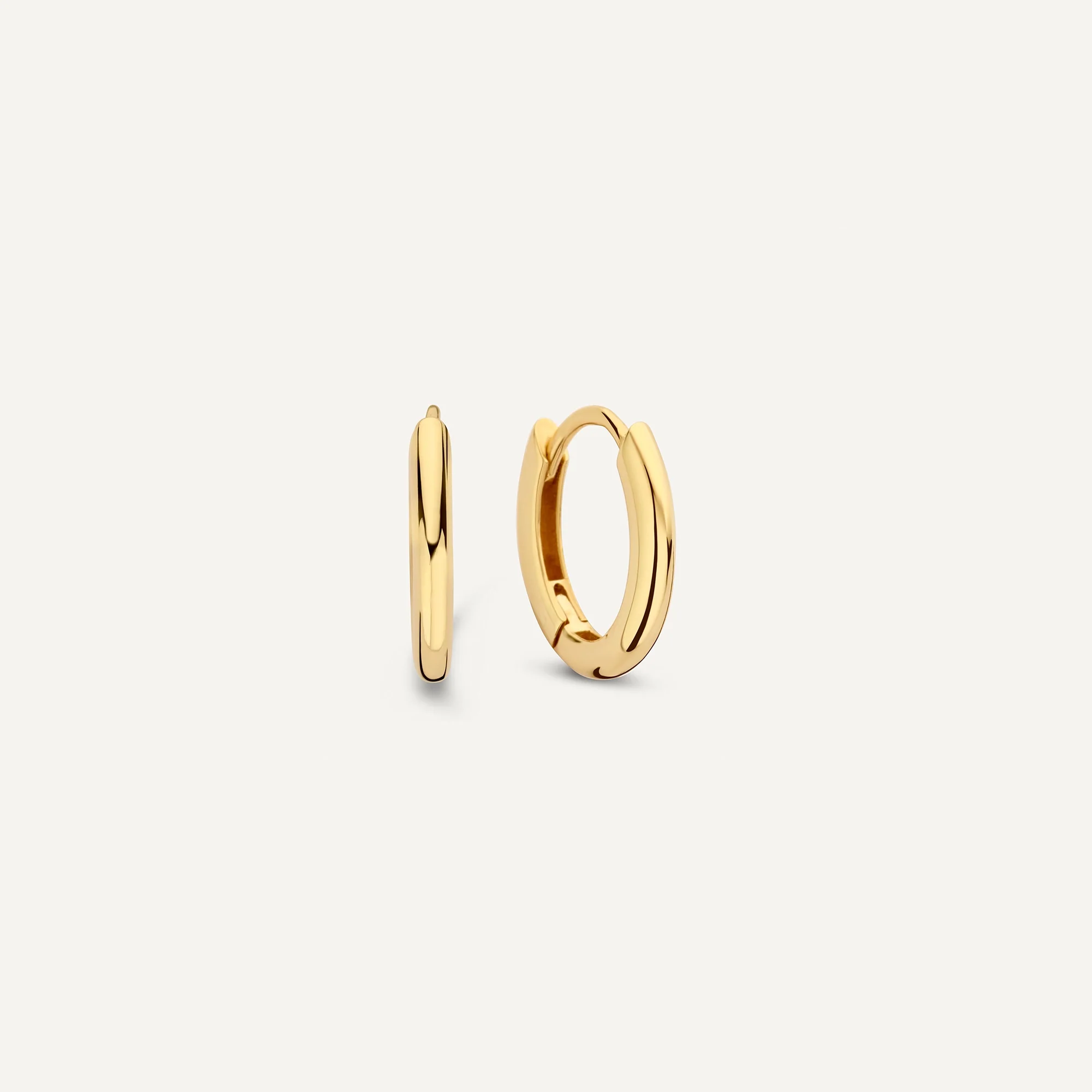 Oval Huggie Hoops (12mm)