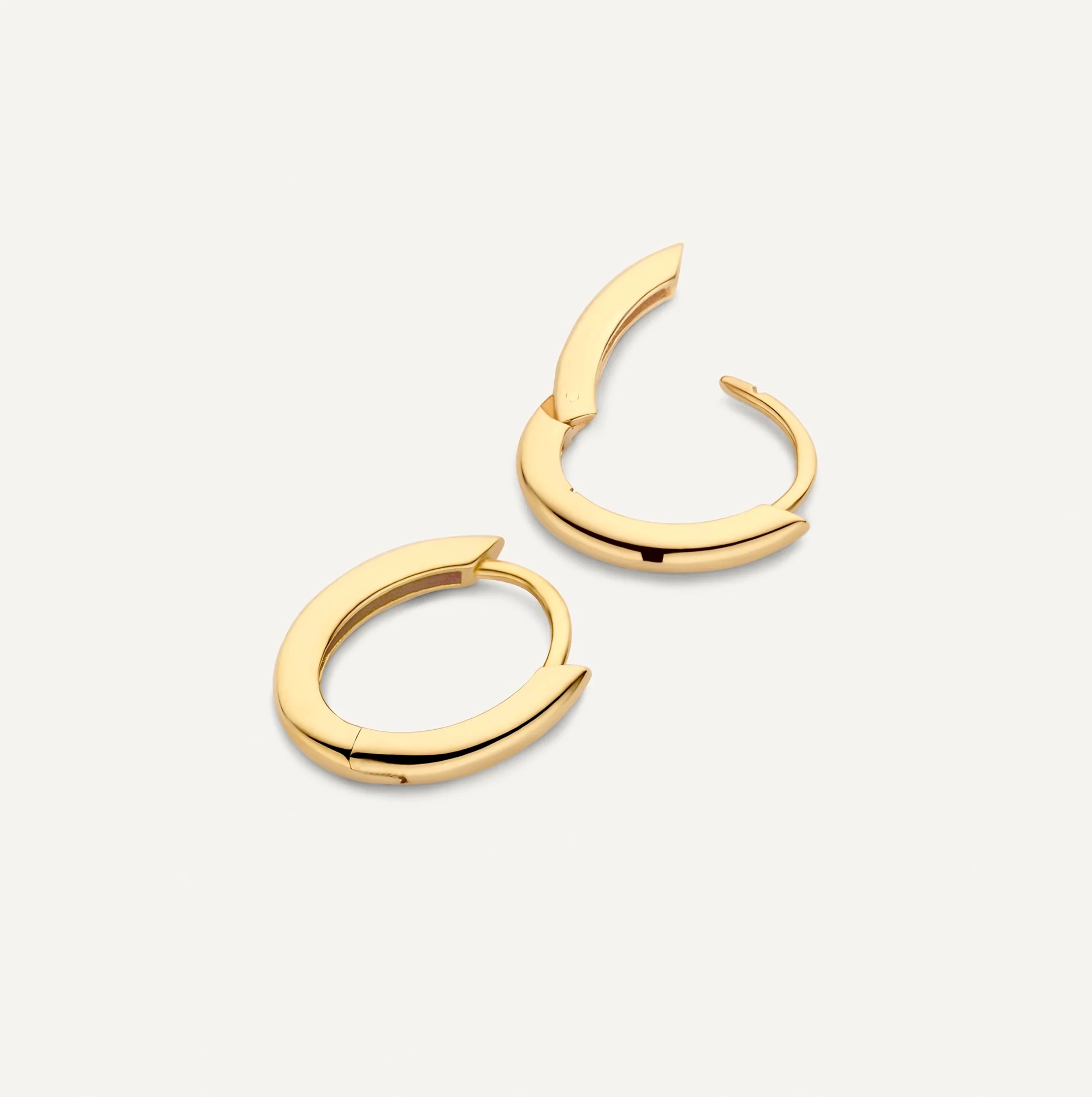 Oval Huggie Hoops (12mm) - Image 5