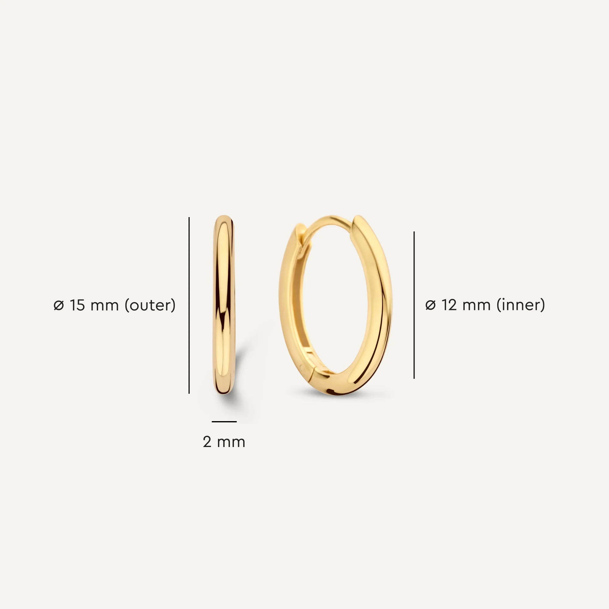 Oval Small Hoops (15mm) - Image 7