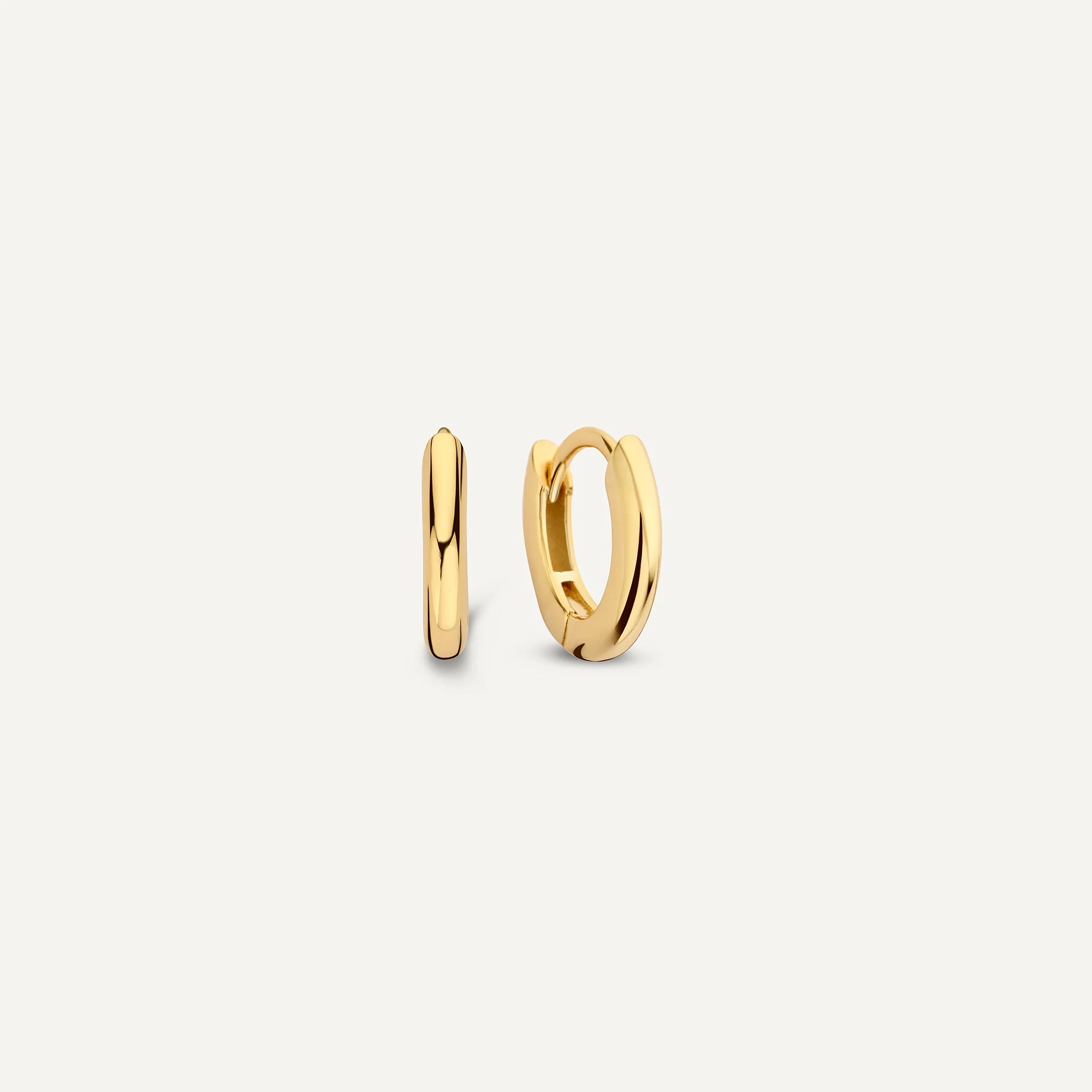 Oval Small Huggie Hoops (10mm)