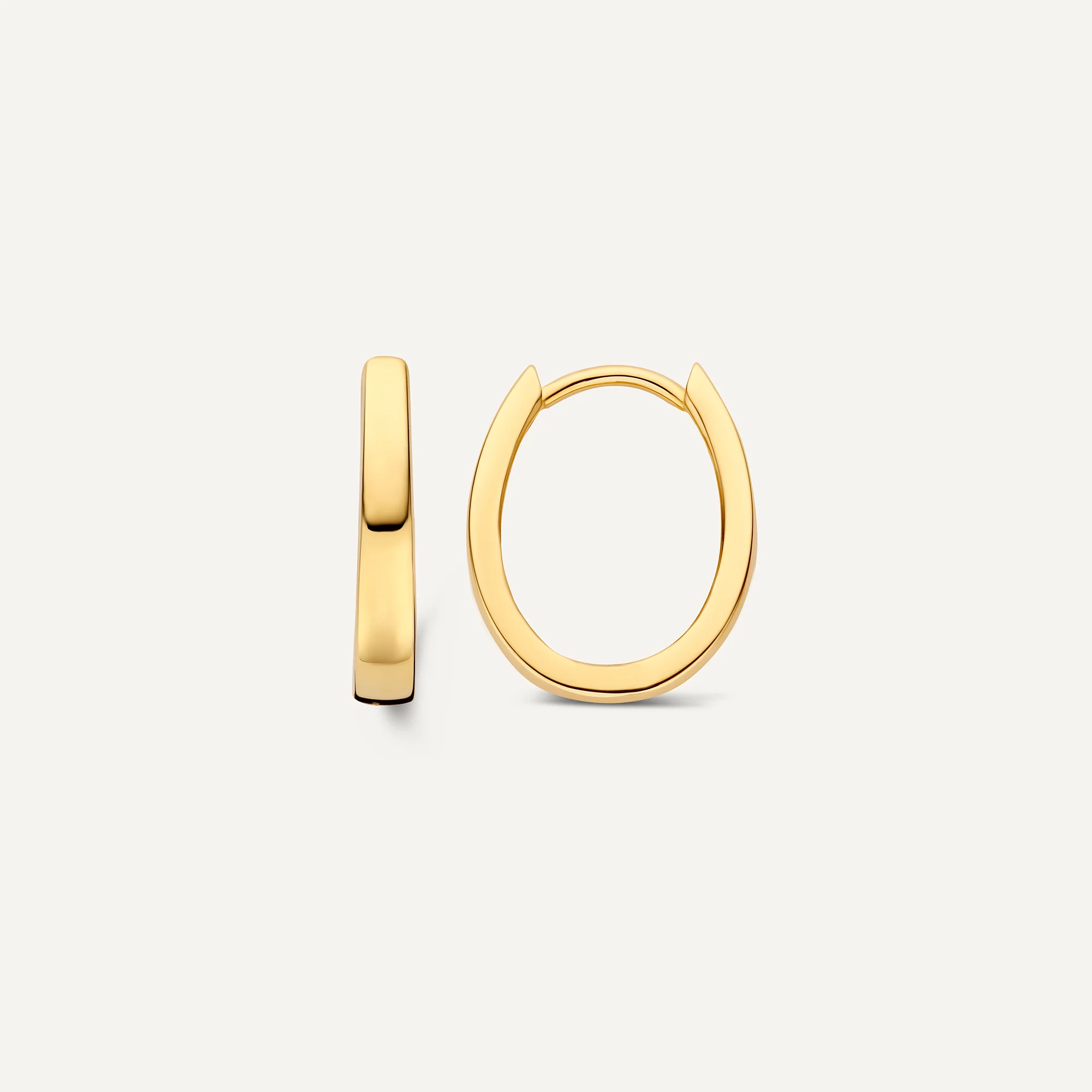 Oval Tapered Small Hoops (15 mm)