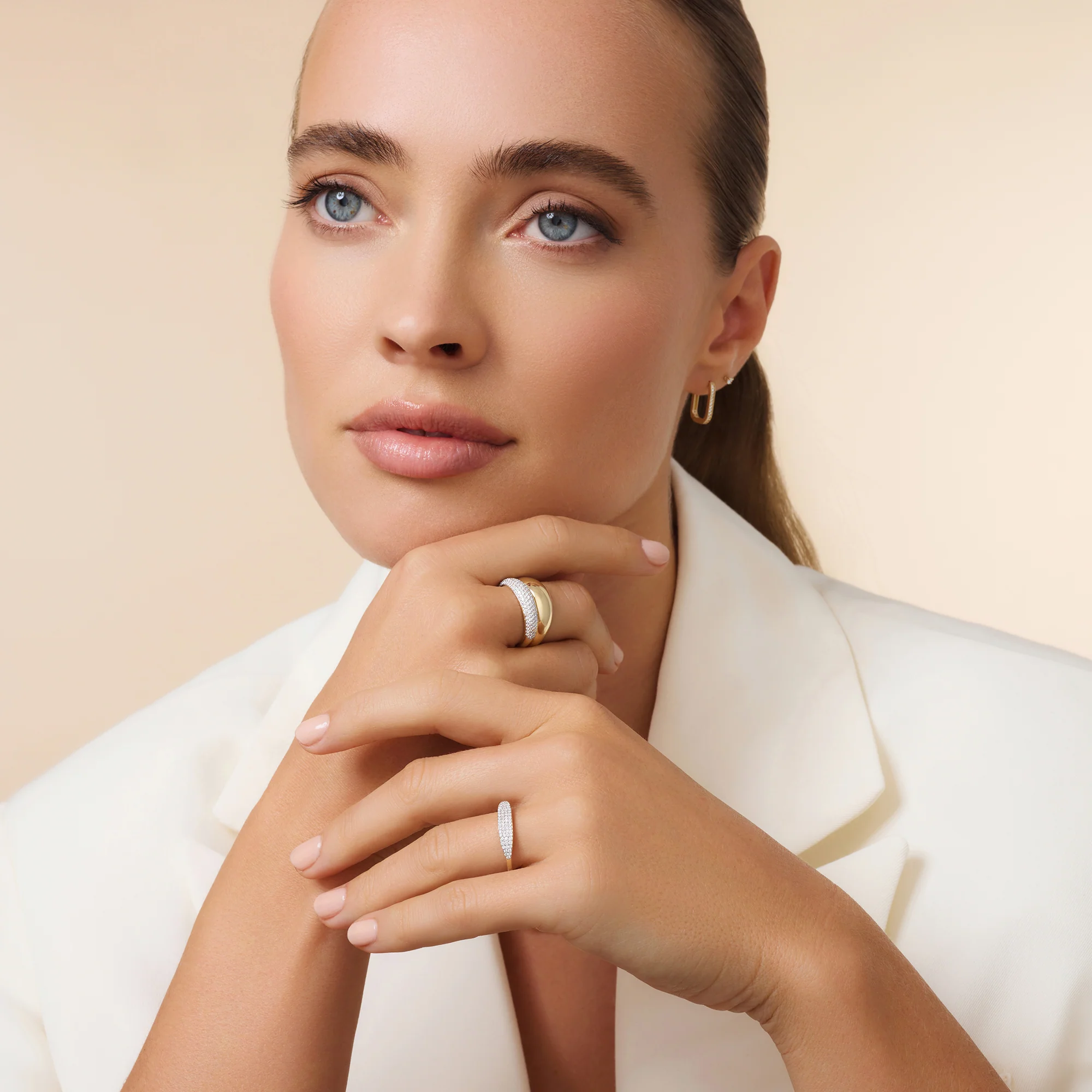 Pavé Cubic Zirconia Dome Ring - Image 11