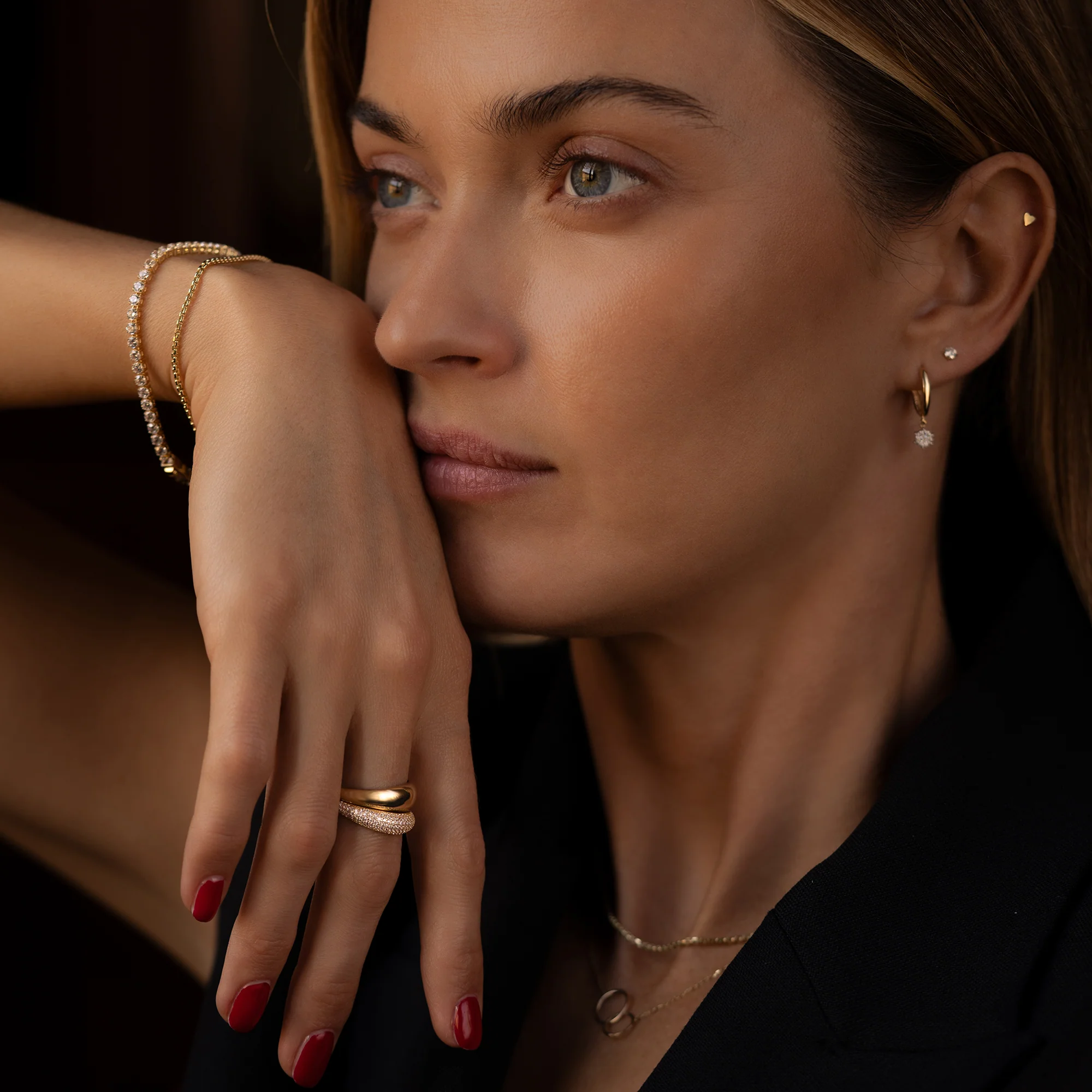 Pavé Cubic Zirconia Dome Ring - Image 6