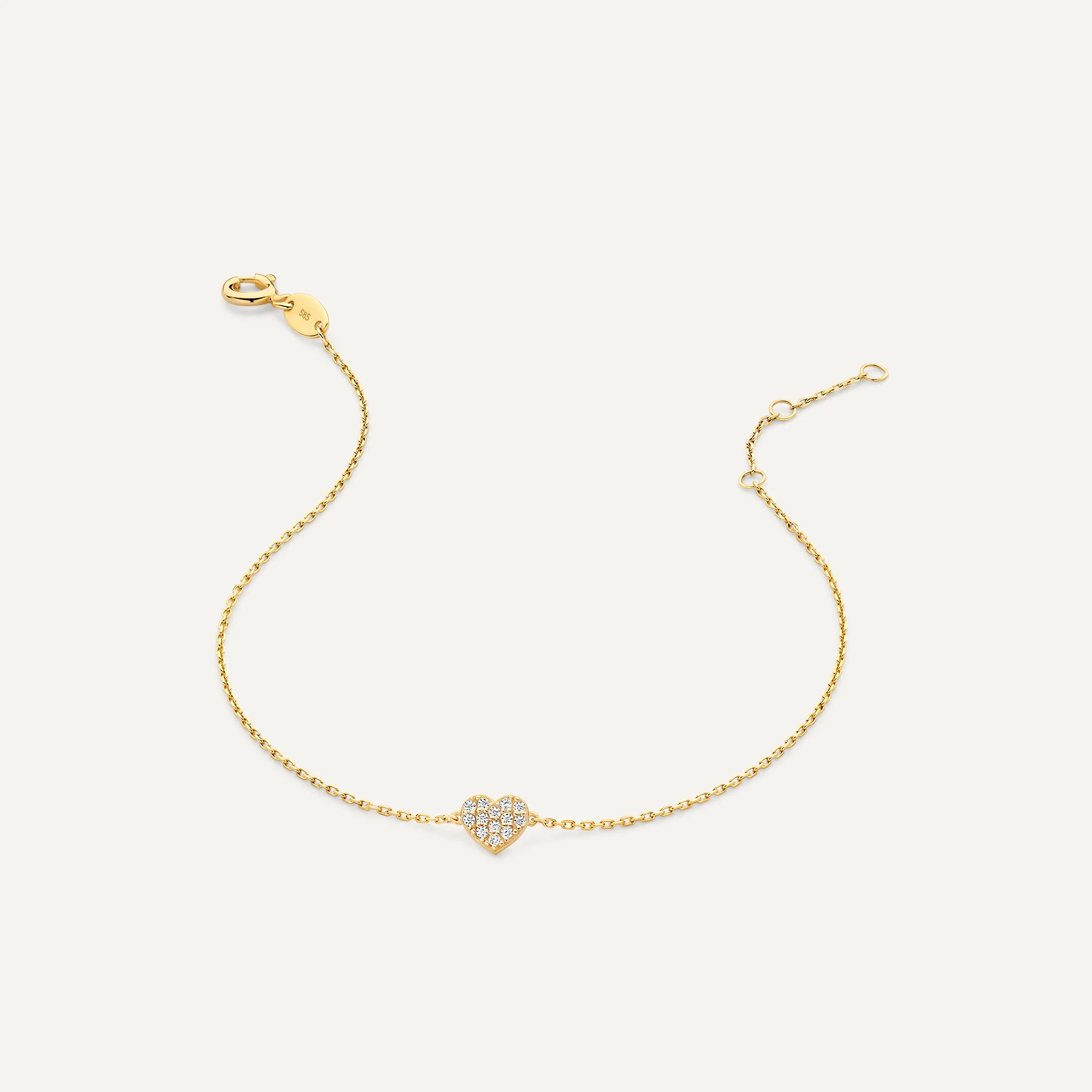 Pavé Cubic Zirconia Heart Bracelet - Image 5
