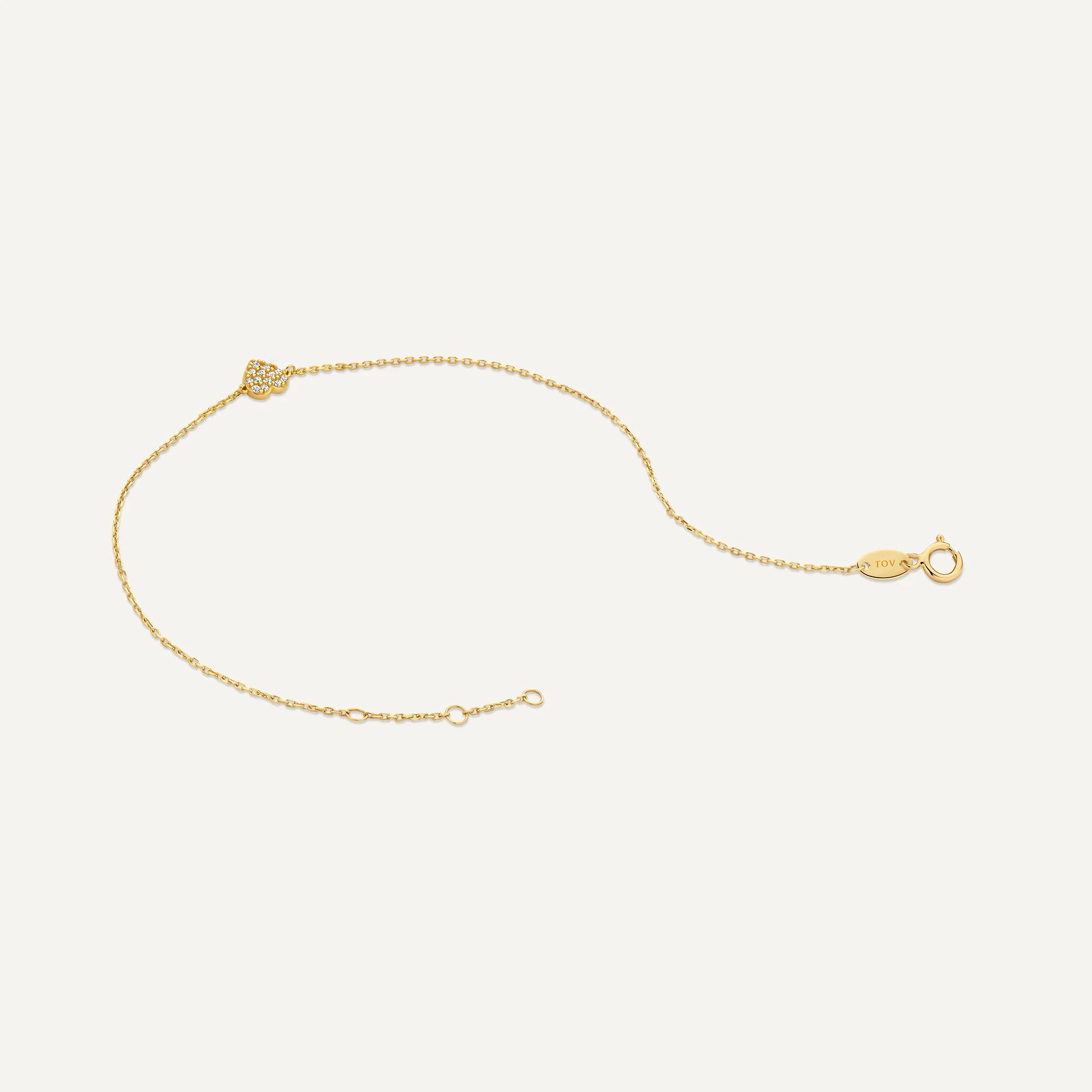 Pavé Cubic Zirconia Heart Bracelet - Image 6