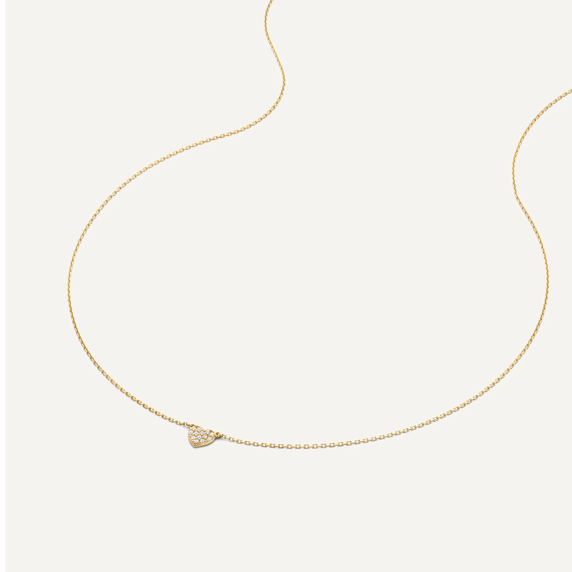 Pavé Cubic Zirconia Heart Pendant Necklace - Image 5