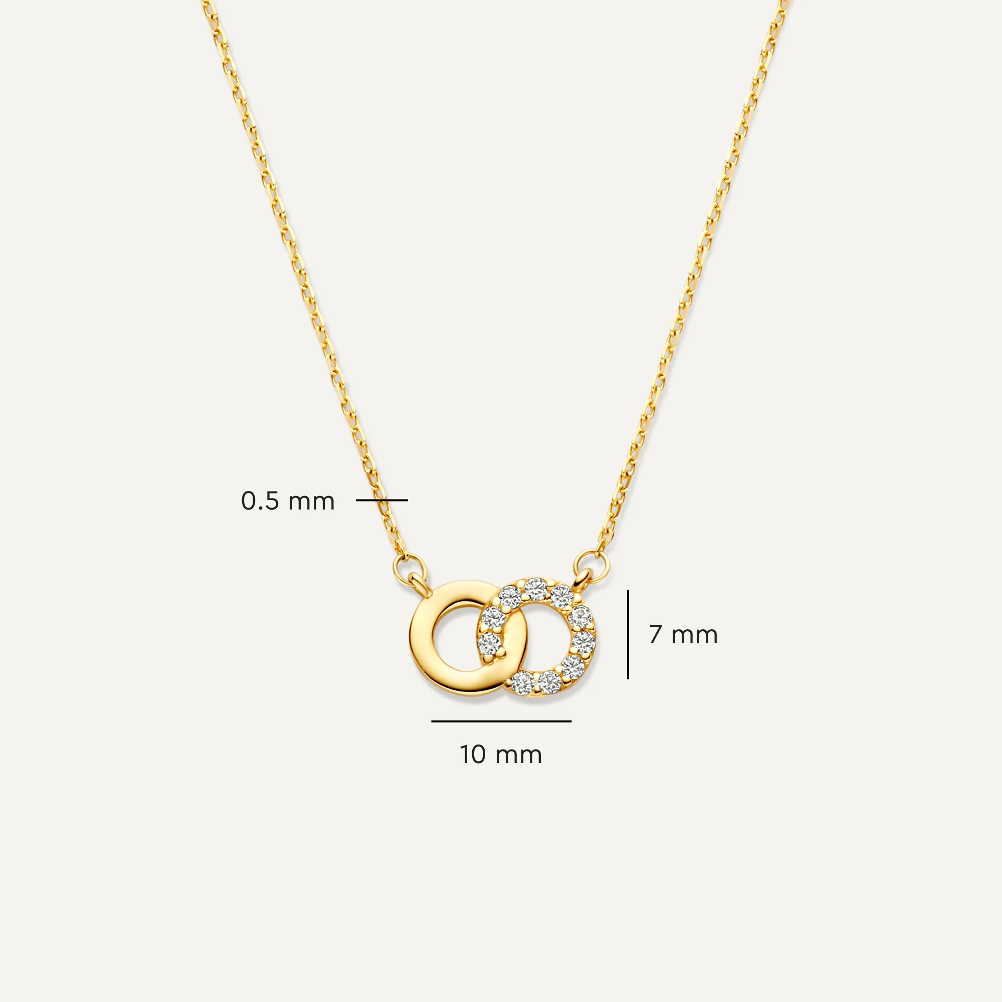 Pavé Cubic Zirconia Linked Infinity Pendant Necklace - Image 6