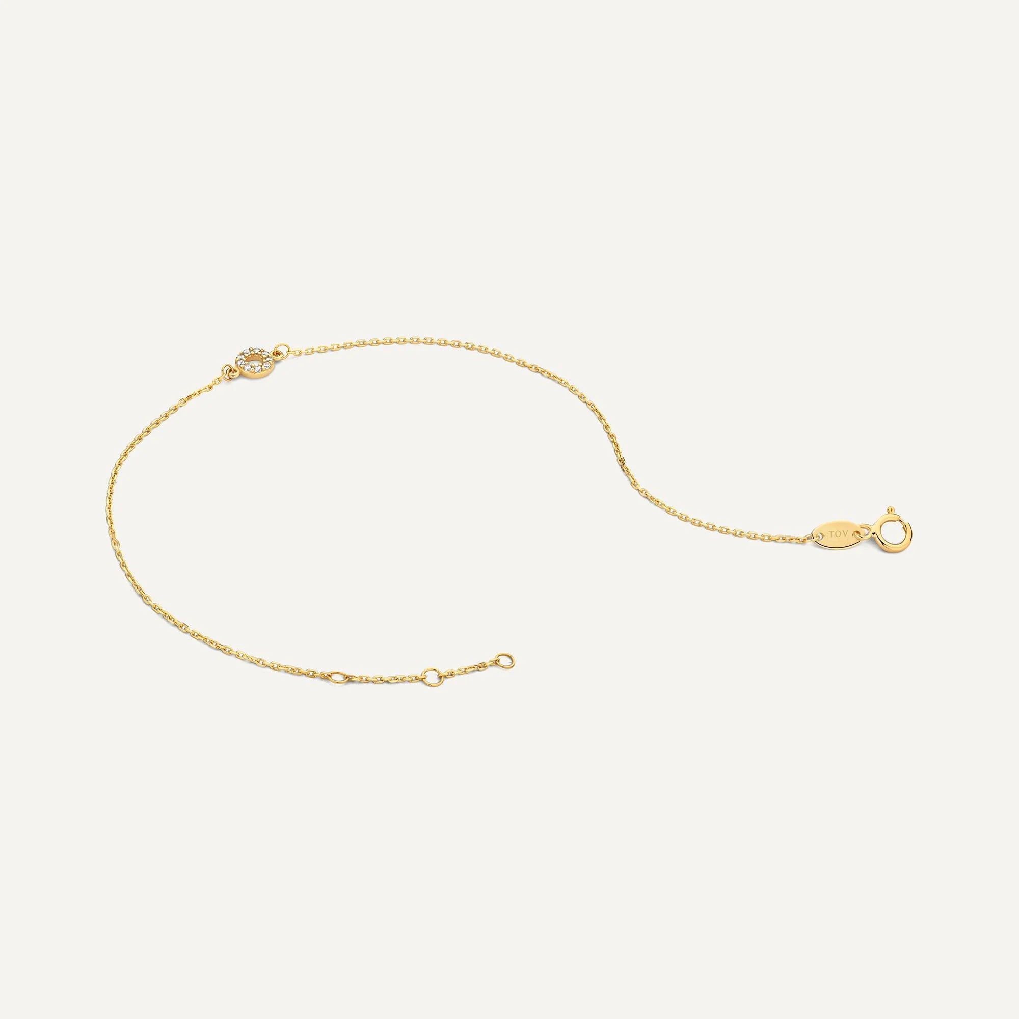 Pavé Cubic Zirconia Open Halo Bracelet - Image 6