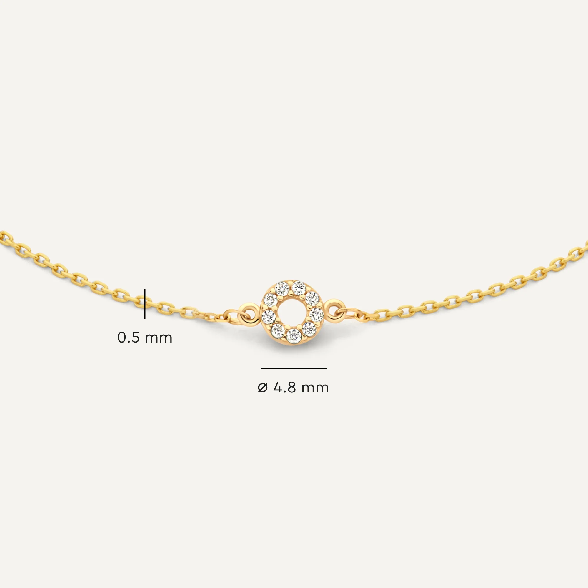 Pavé Cubic Zirconia Open Halo Bracelet - Image 8