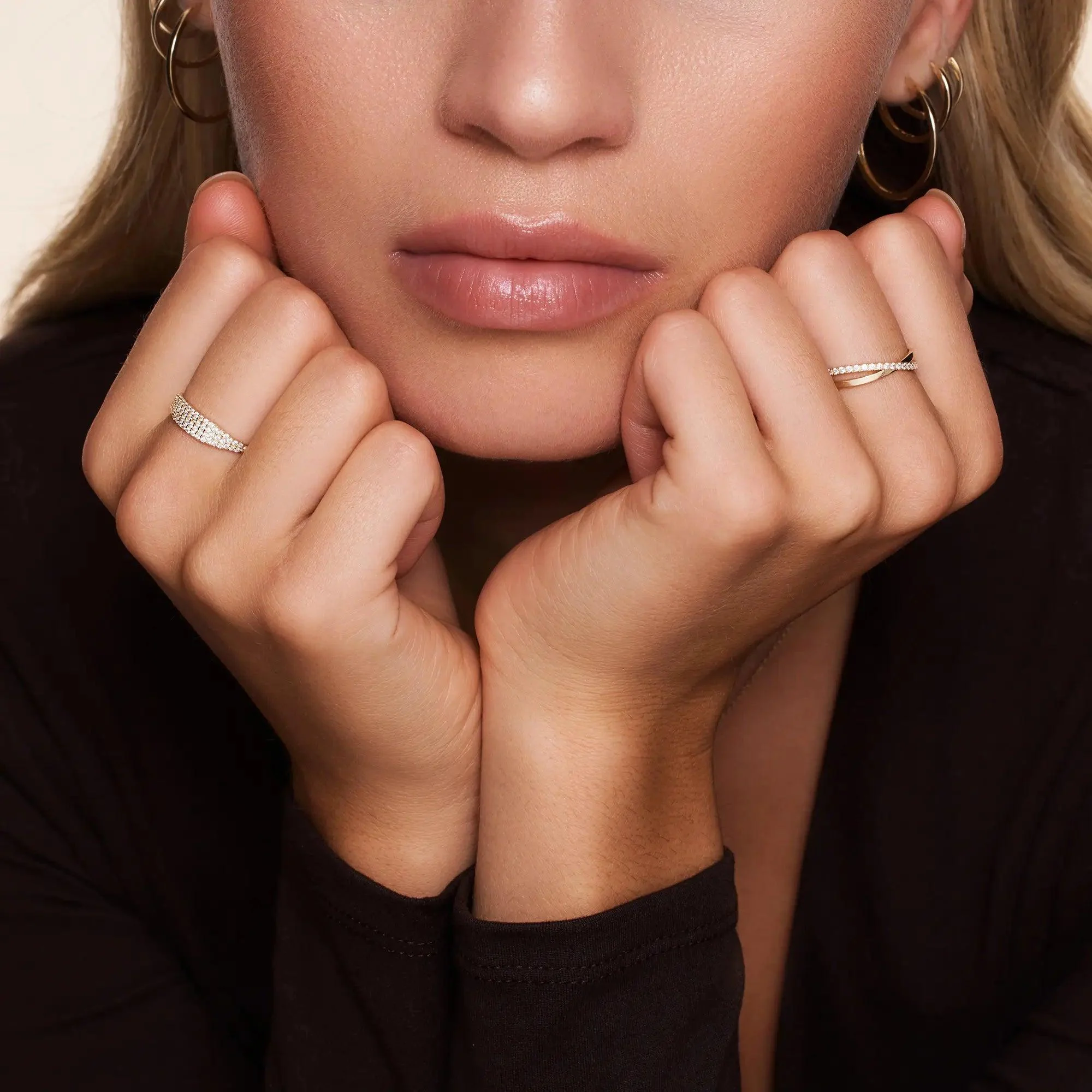 Pavé Cubic Zirconia Signet Ring - Image 3