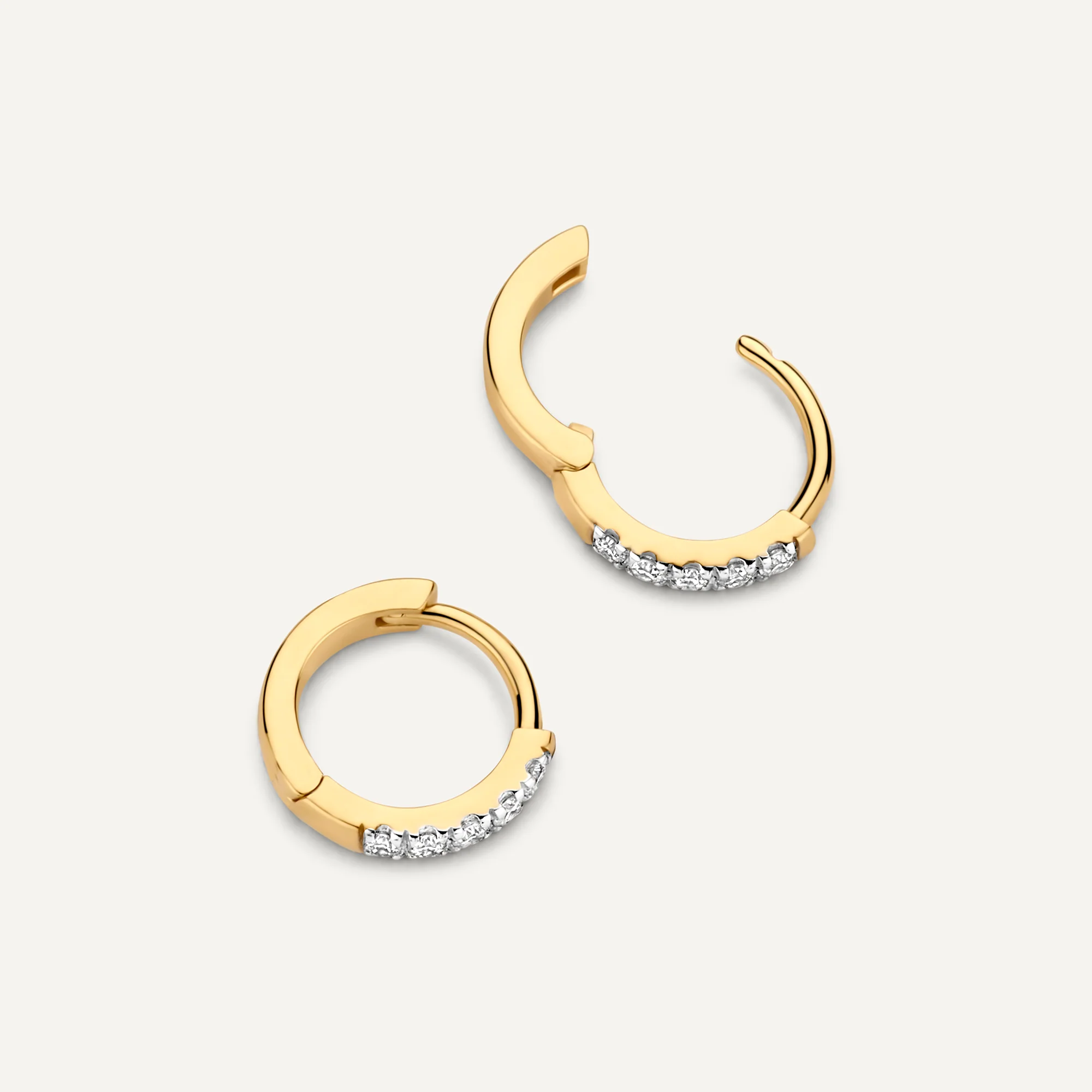 Pavé Diamond Mini Huggie Hoops (8mm) (0.05 ct) - Image 5