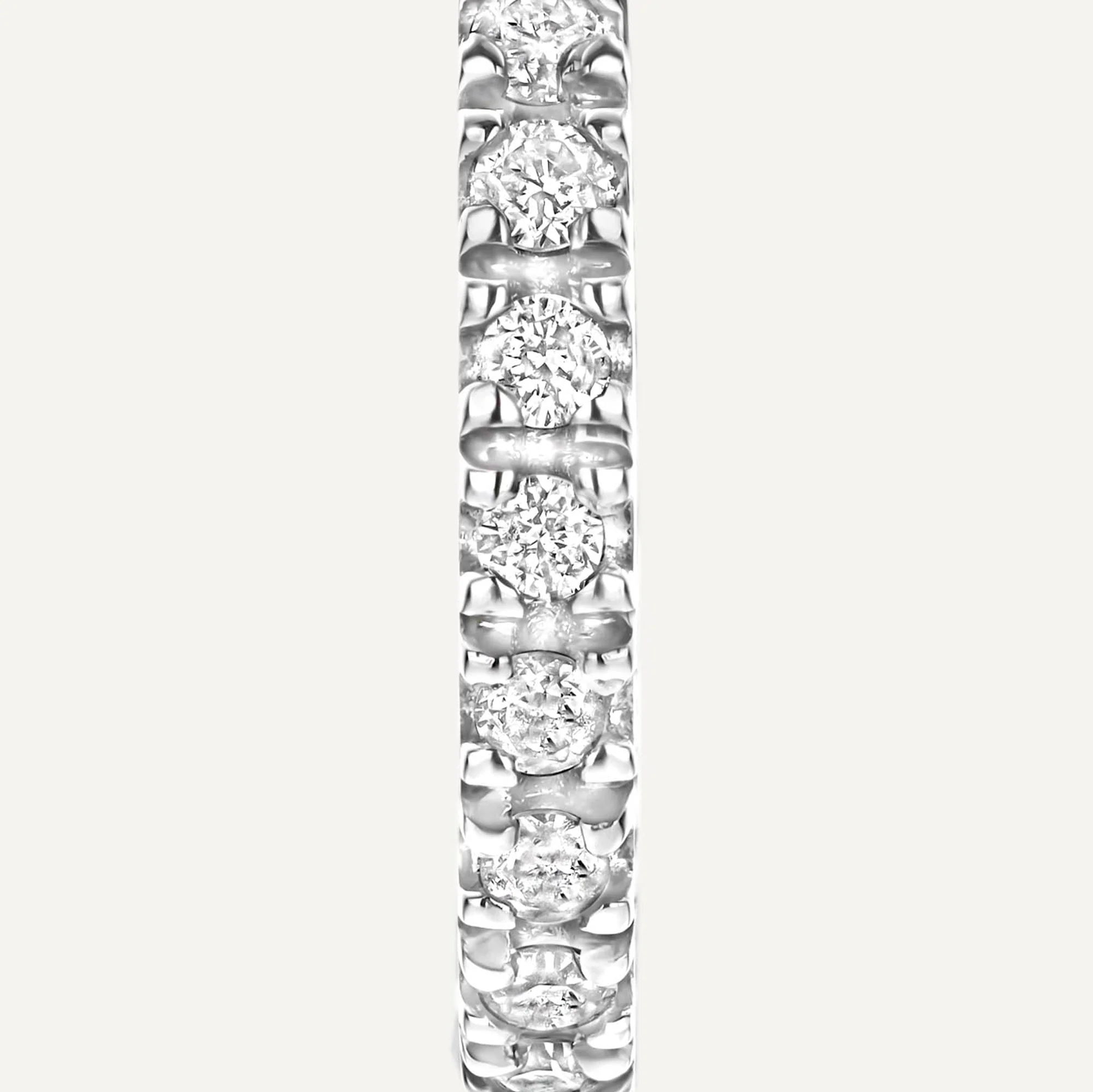 Pavé Diamond Small Huggie Hoops (10mm) (0.06 ct) - Image 6