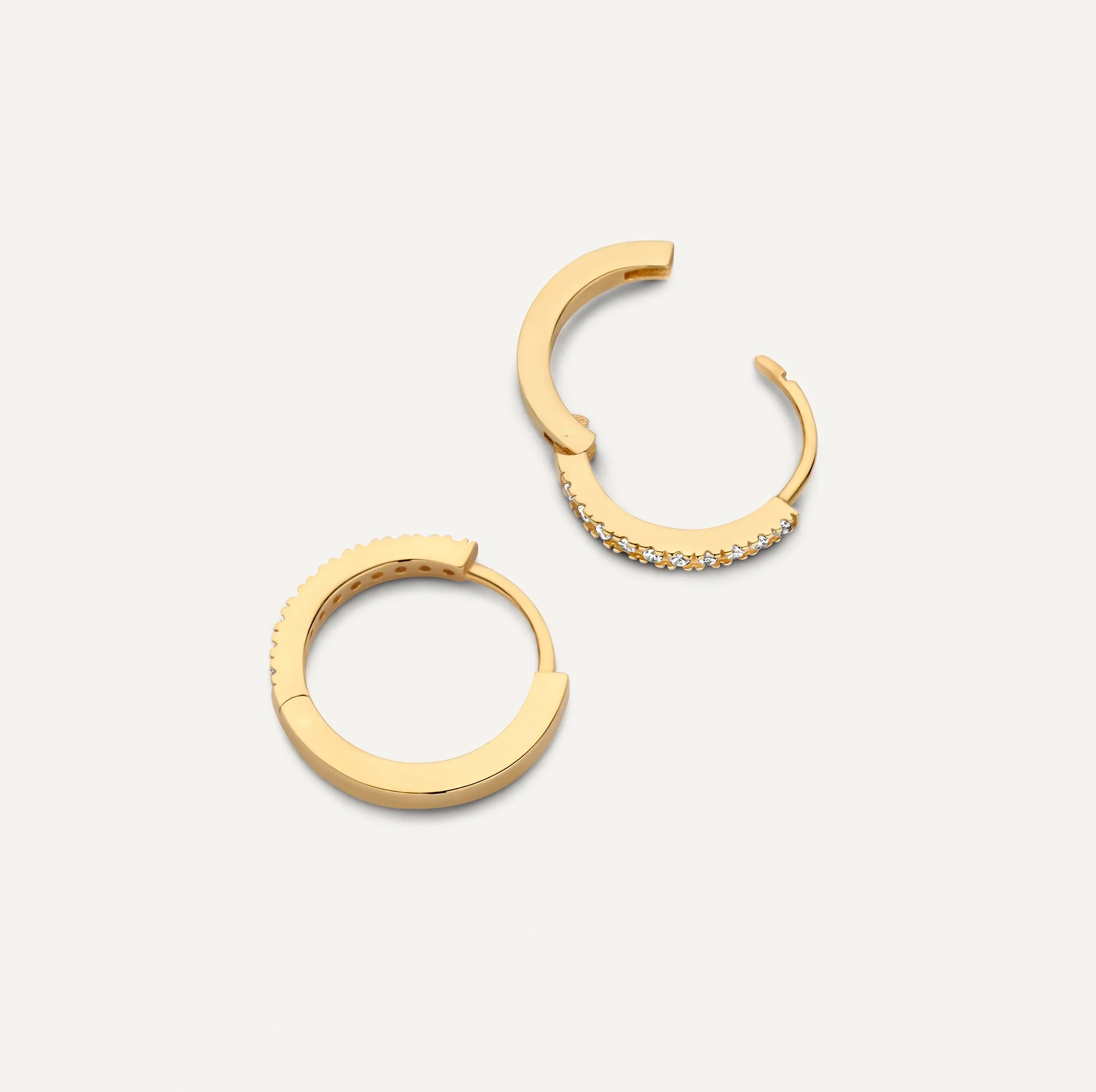 Pavé Zirconia Moon Earring Set - Image 5