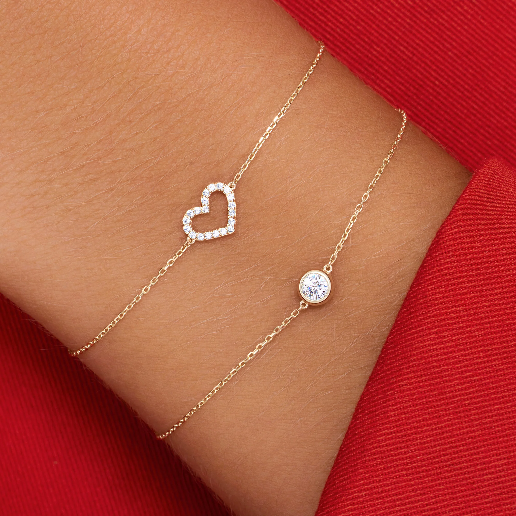 Pavé Zirconia Open Hearts Set - Image 11