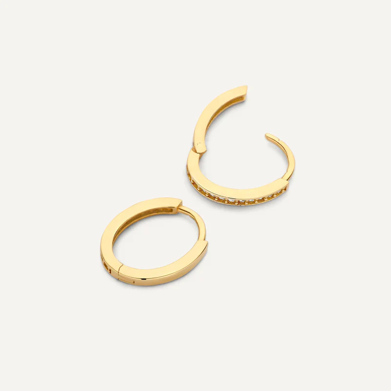 Pavé Zirconia Oval Hoops Layering Set - Image 5