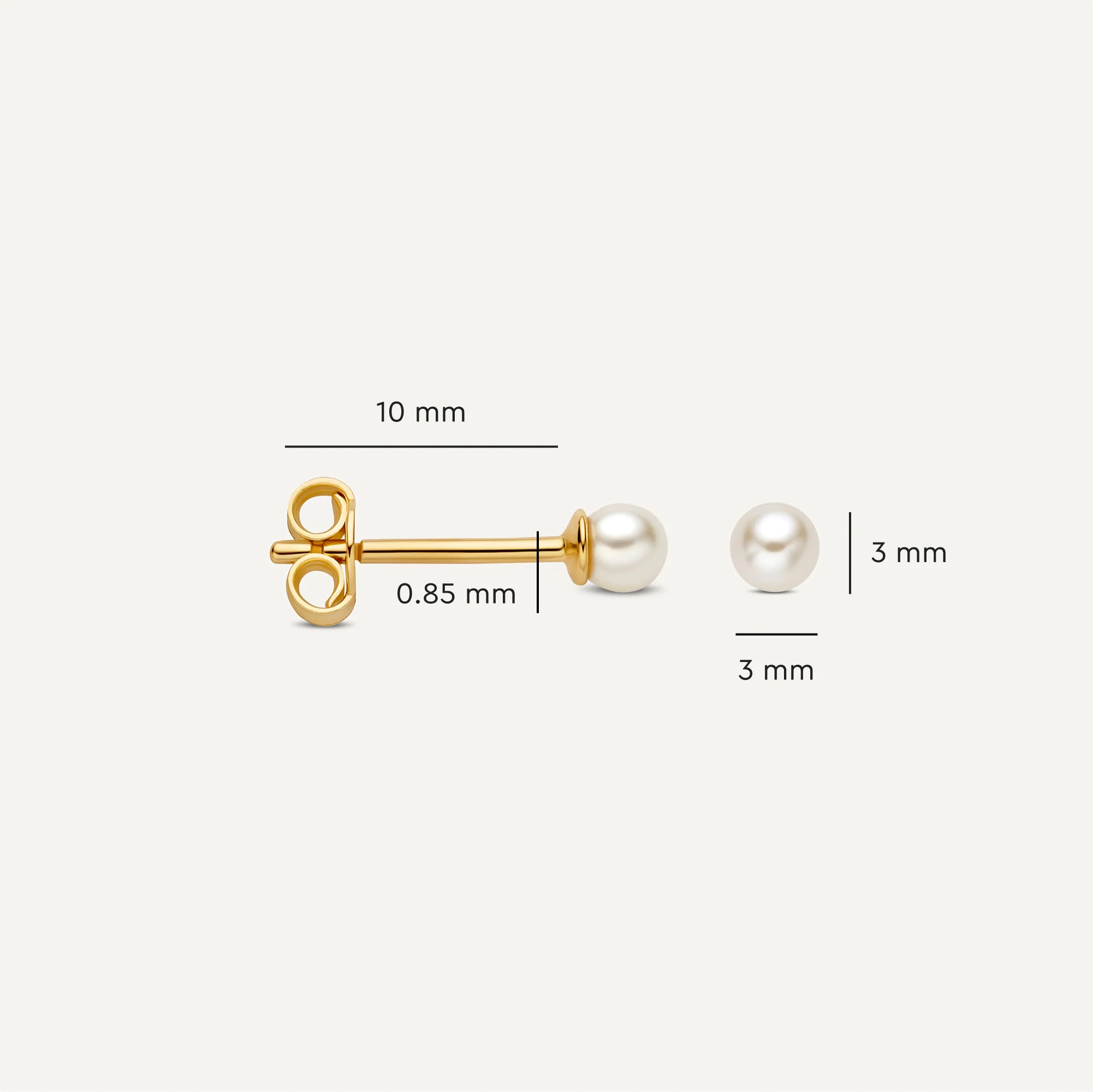 Pearl Studs (3 mm) - Image 4