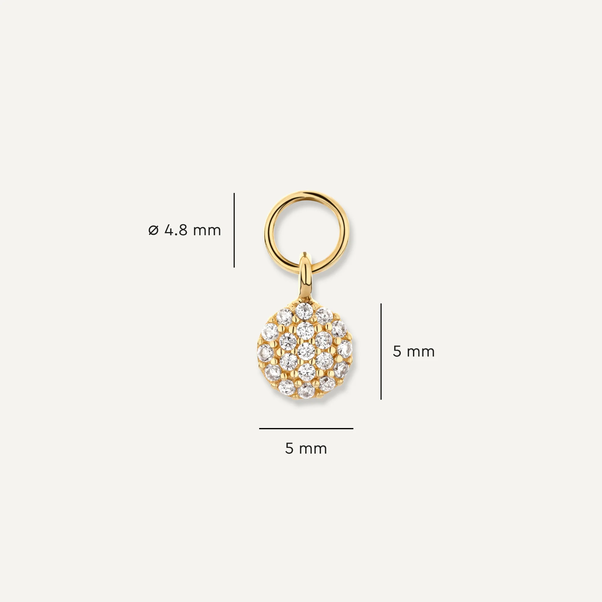 Pearl Zirconia Hoop Charms Set - Image 7