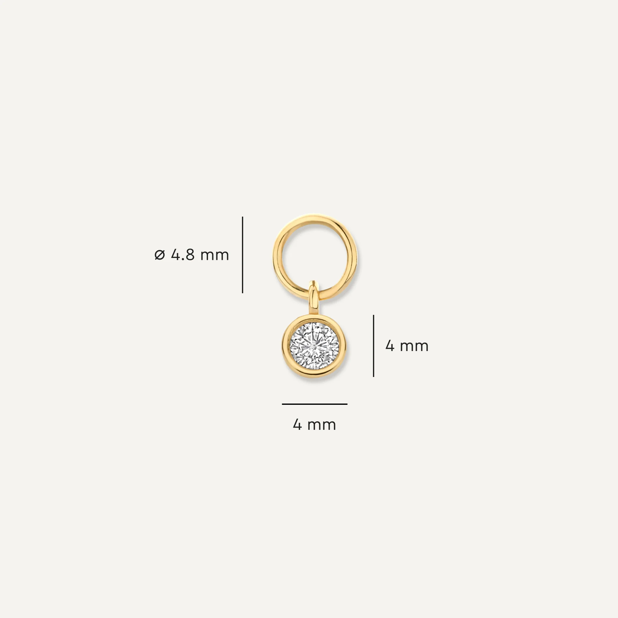 Pearl Zirconia Hoop Charms Set - Image 8