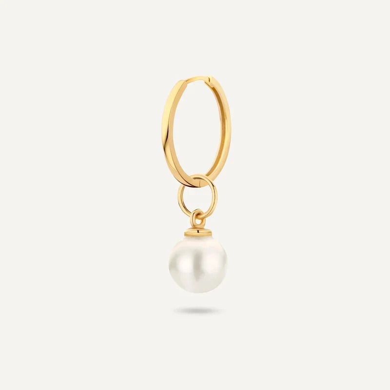 Pearl Zirconia Hoop Charms Set - Image 9