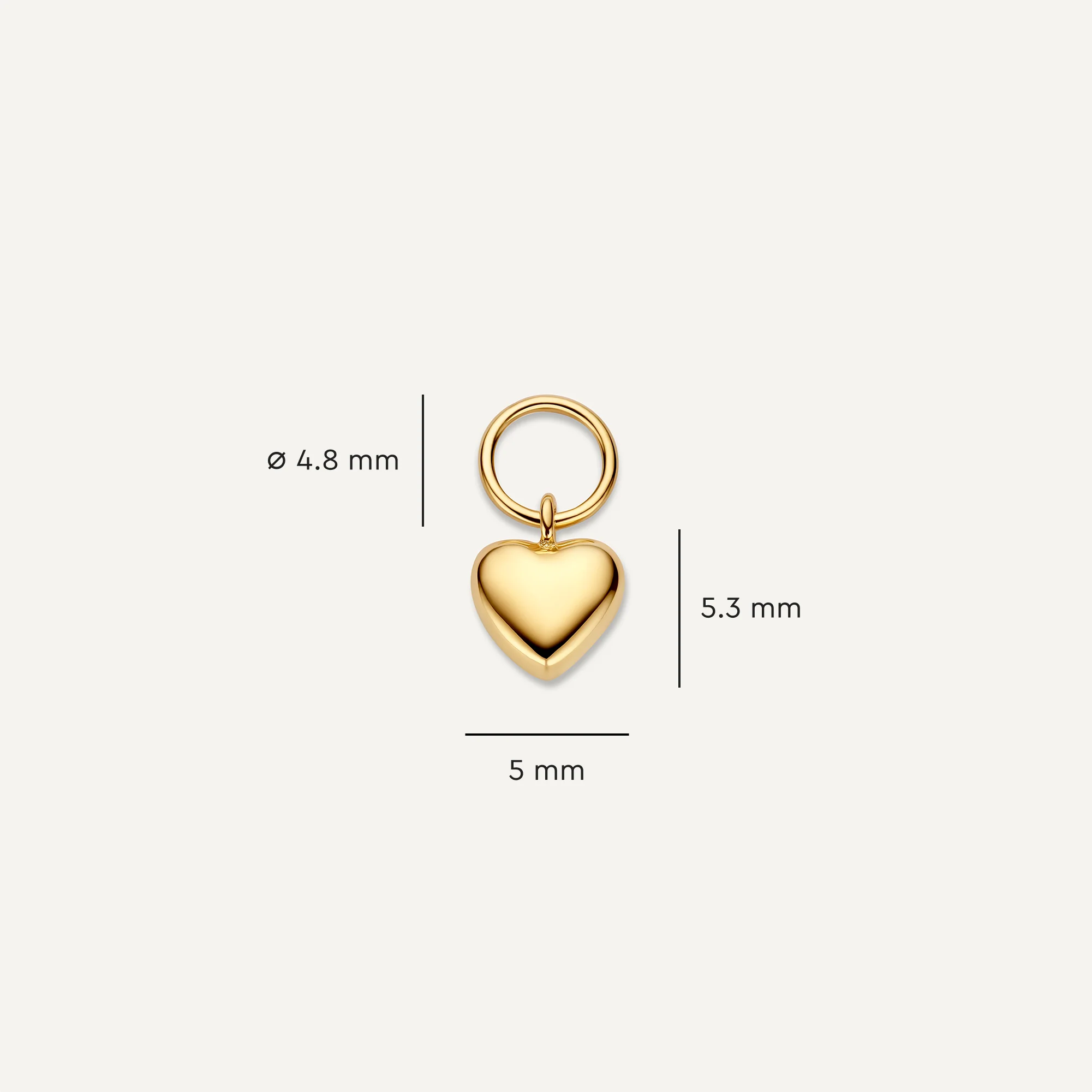 Puffy Heart Hoop Charm - Image 5