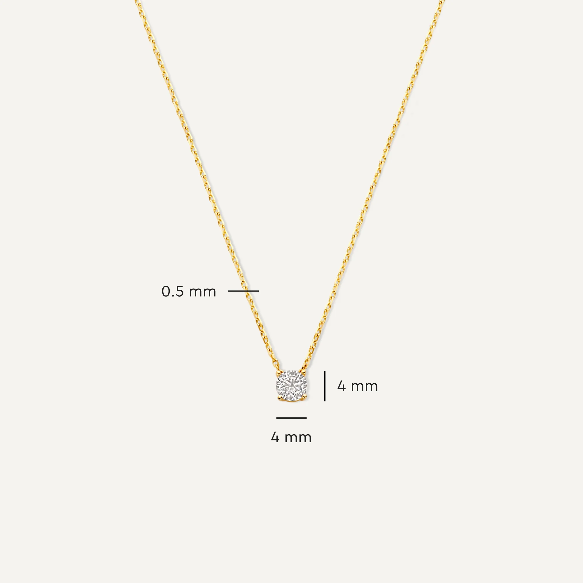 Round Cut Cubic Zirconia Pendant Necklace - Image 8