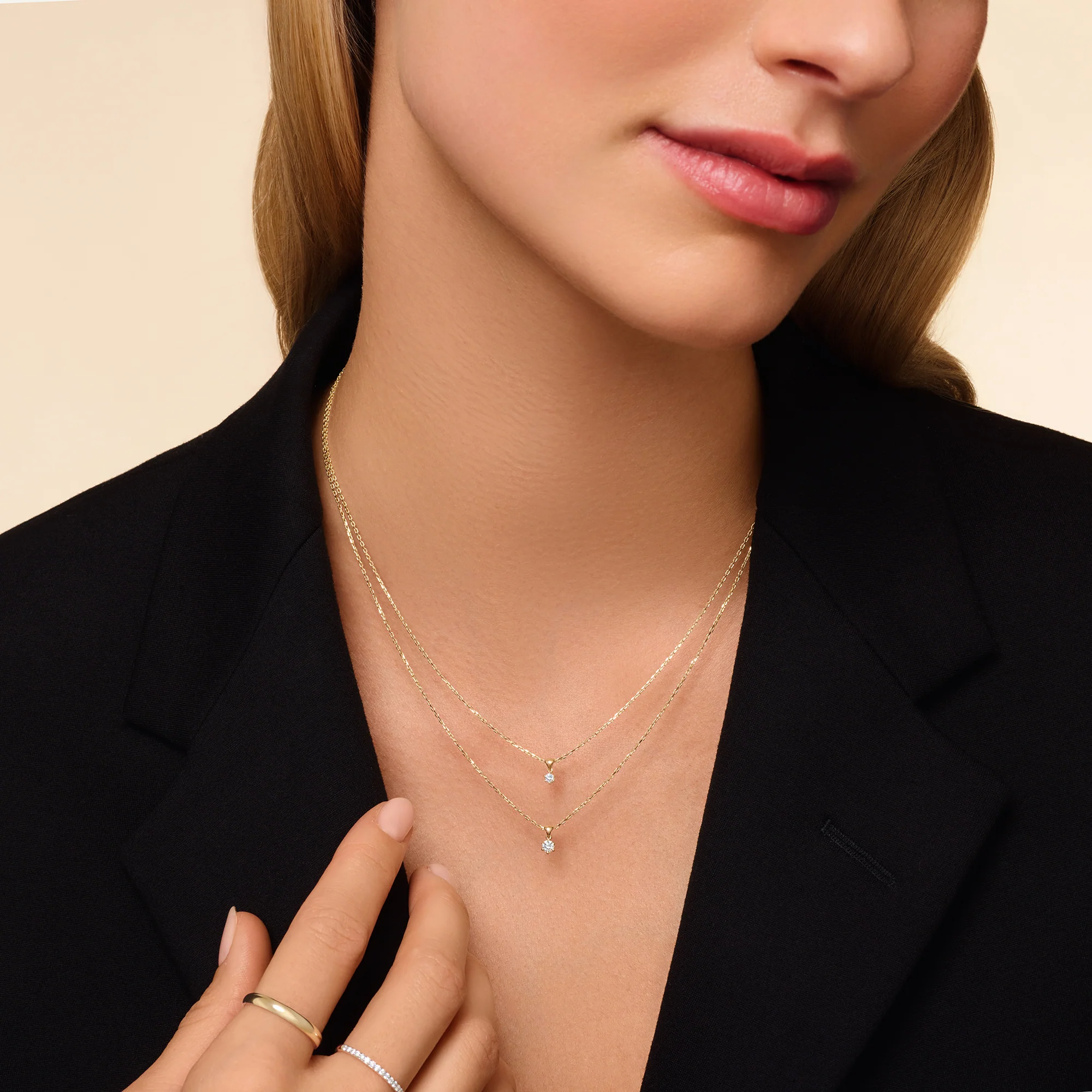 Six Prong Diamond Linked Pendant Necklace (0.05 ct) - Image 4