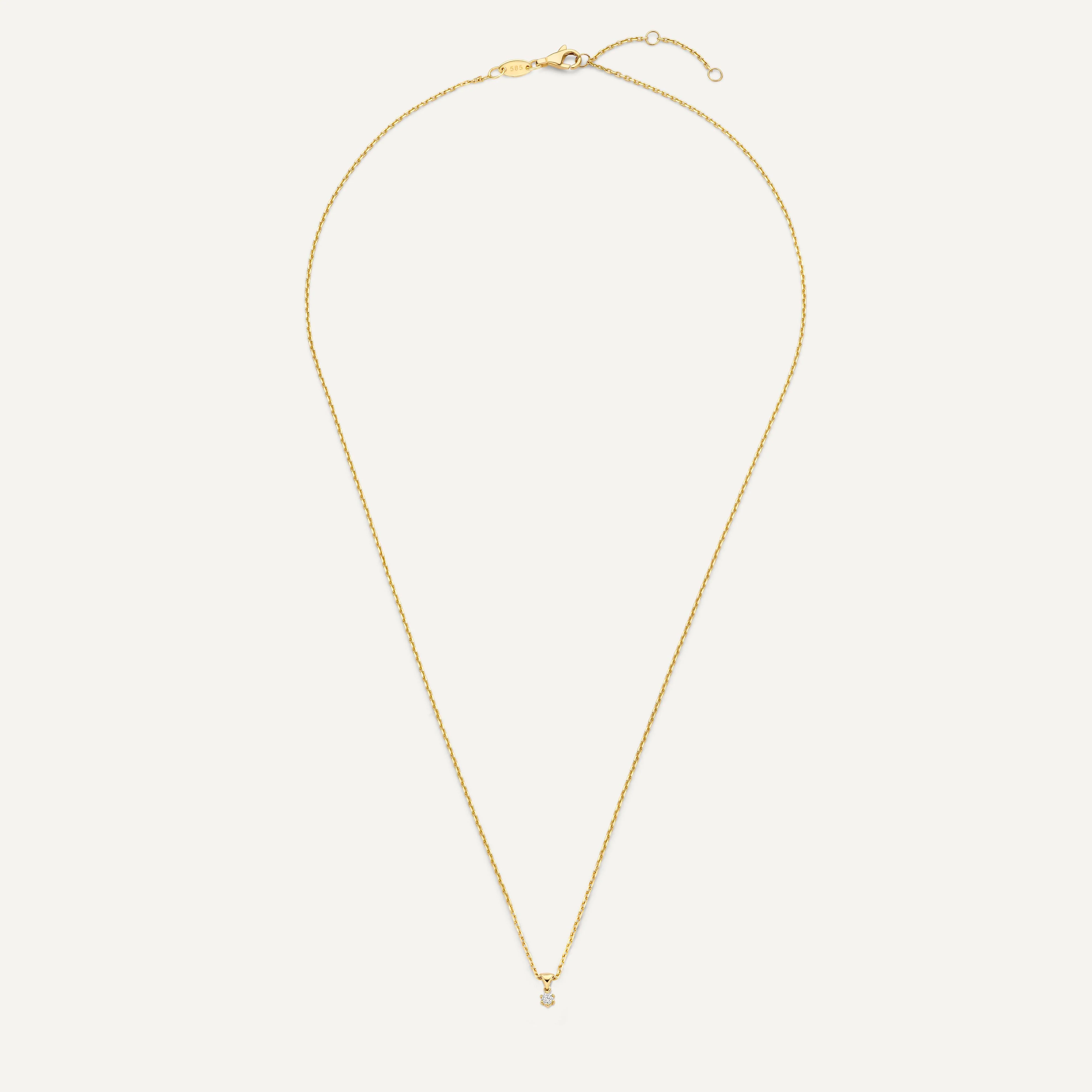 Six Prong Diamond Linked Pendant Necklace (0.05 ct) - Image 9