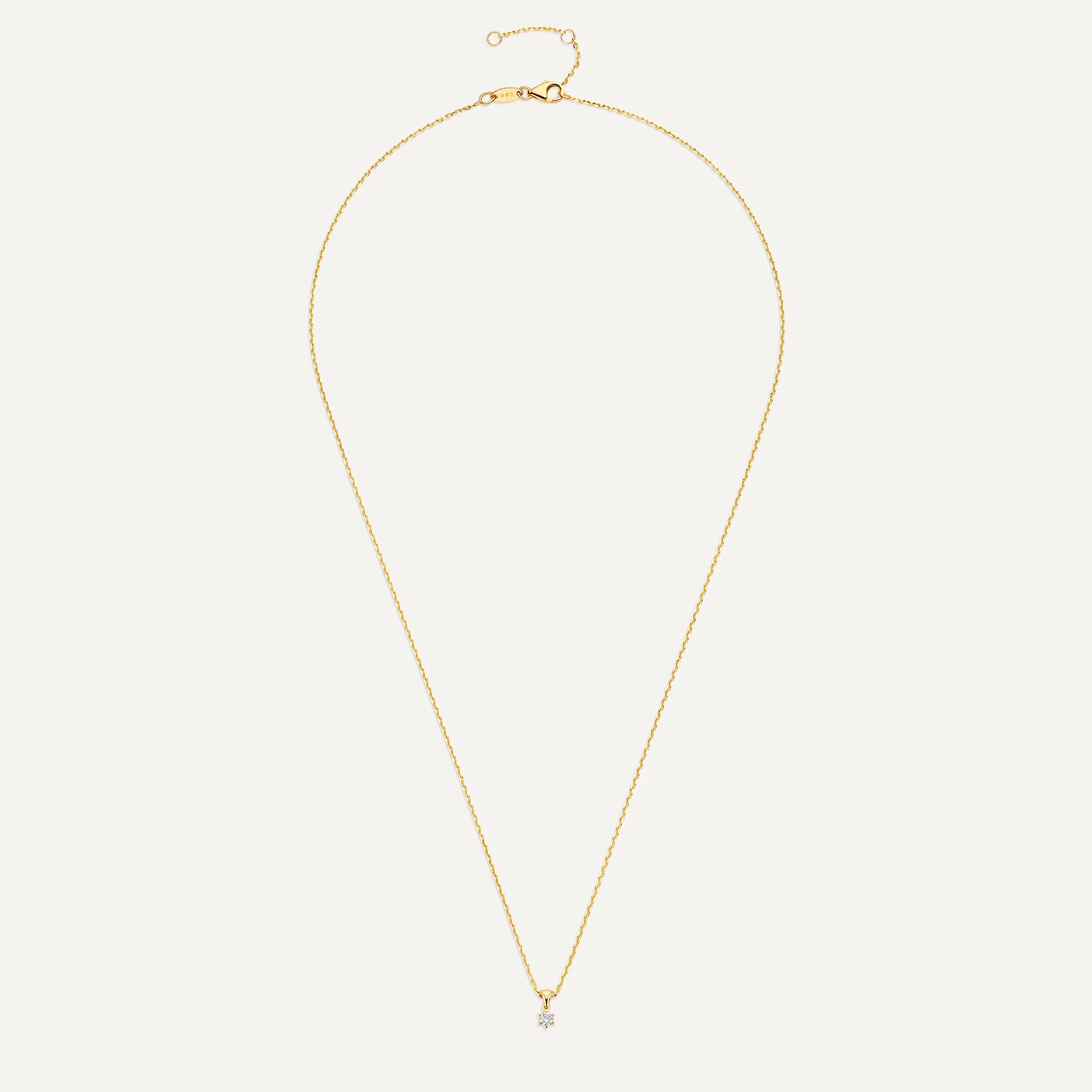 Six Prong Diamond Linked Pendant Necklace (0.07 ct) - Image 9