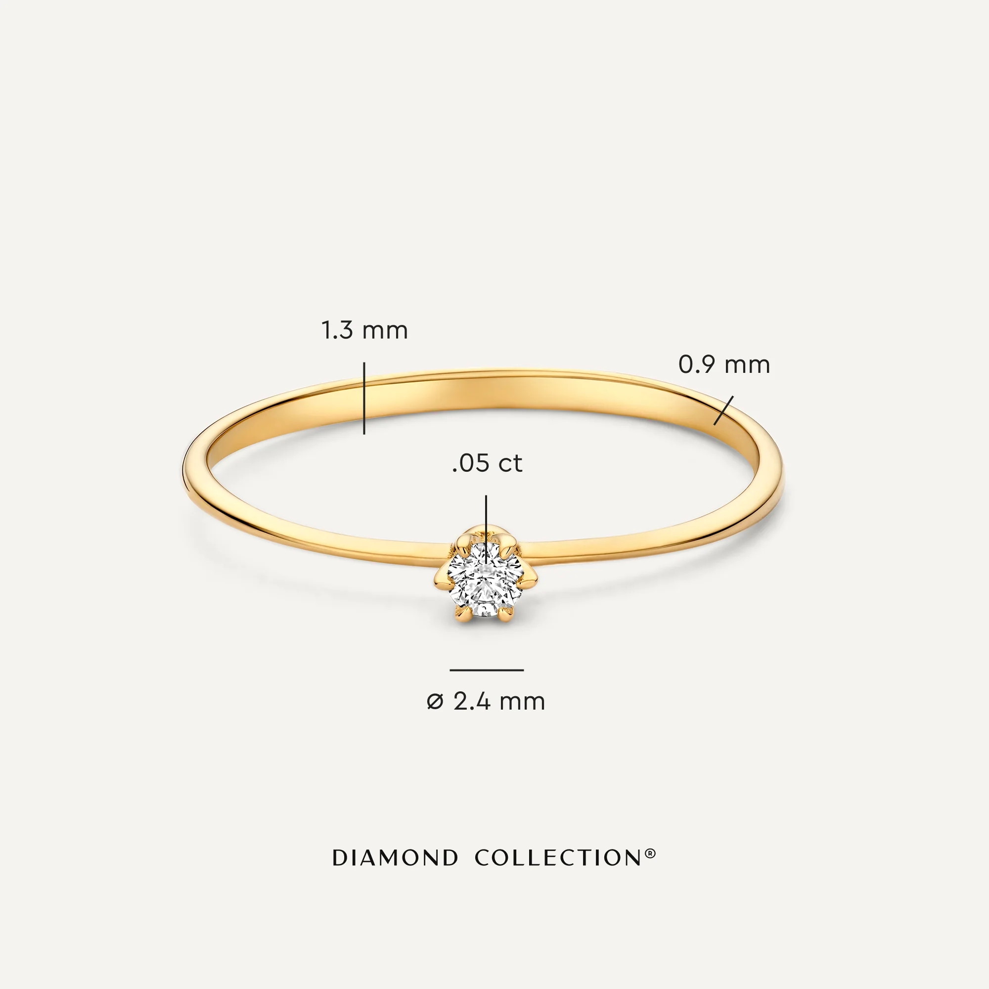 Six Prong Diamond Solitary Ring (0.05 ct) - Image 5