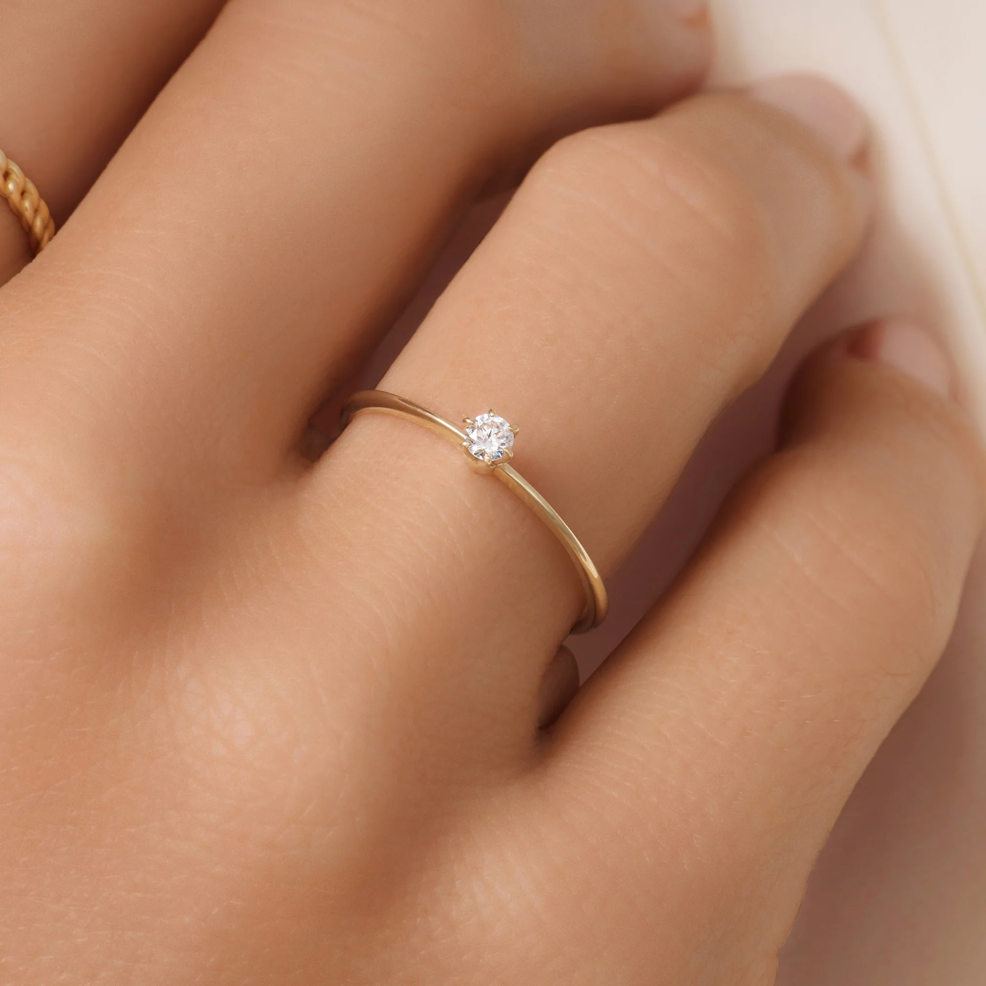 Six Prong Diamond Solitary Ring (0.07 ct) - Image 2