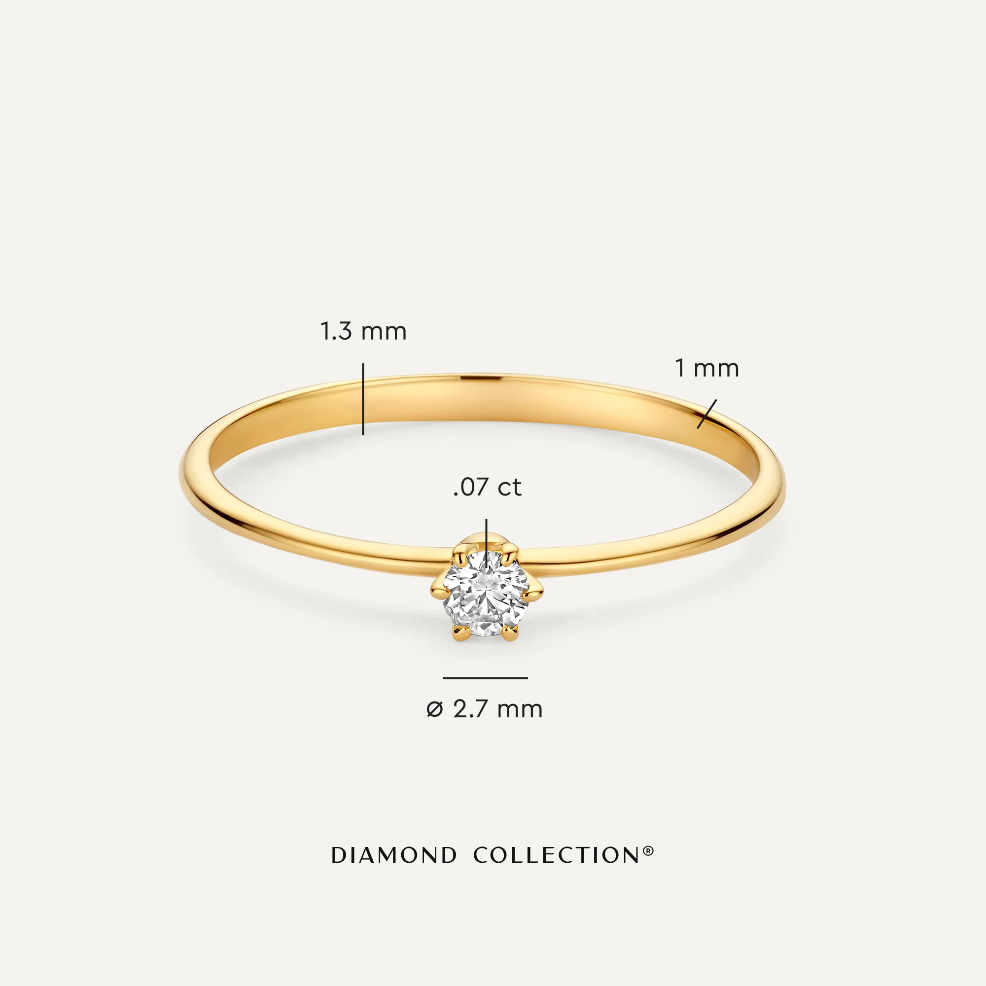 Six Prong Diamond Solitary Ring (0.07 ct) - Image 4