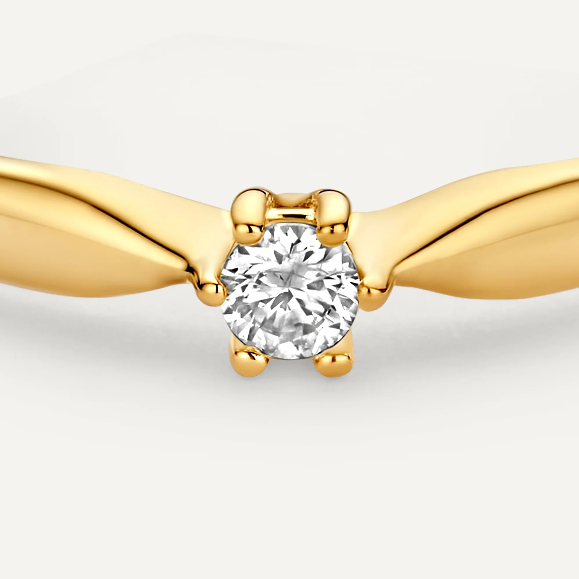 Six Prong Diamond Solitary Tapered Ring (0.05 ct) - Image 6