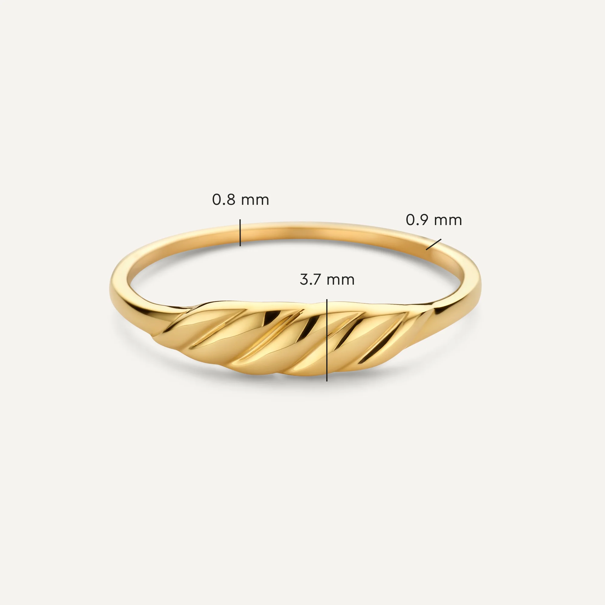 Slim Croissant Dome Ring - Image 5