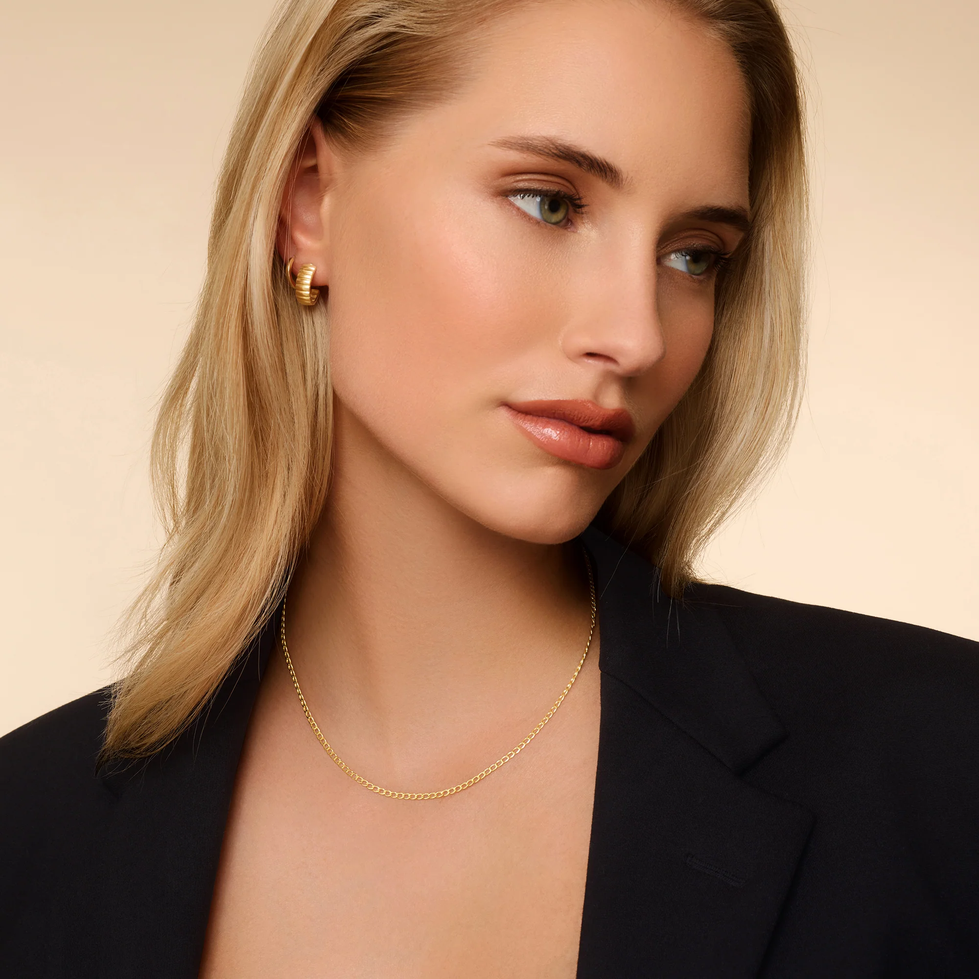 Slim Curb Chain Necklace - Image 6