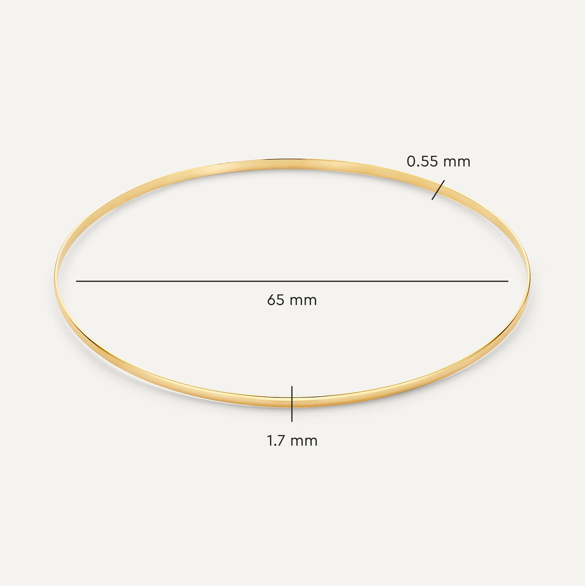 Slim Curved Stacker Bangle - Image 11