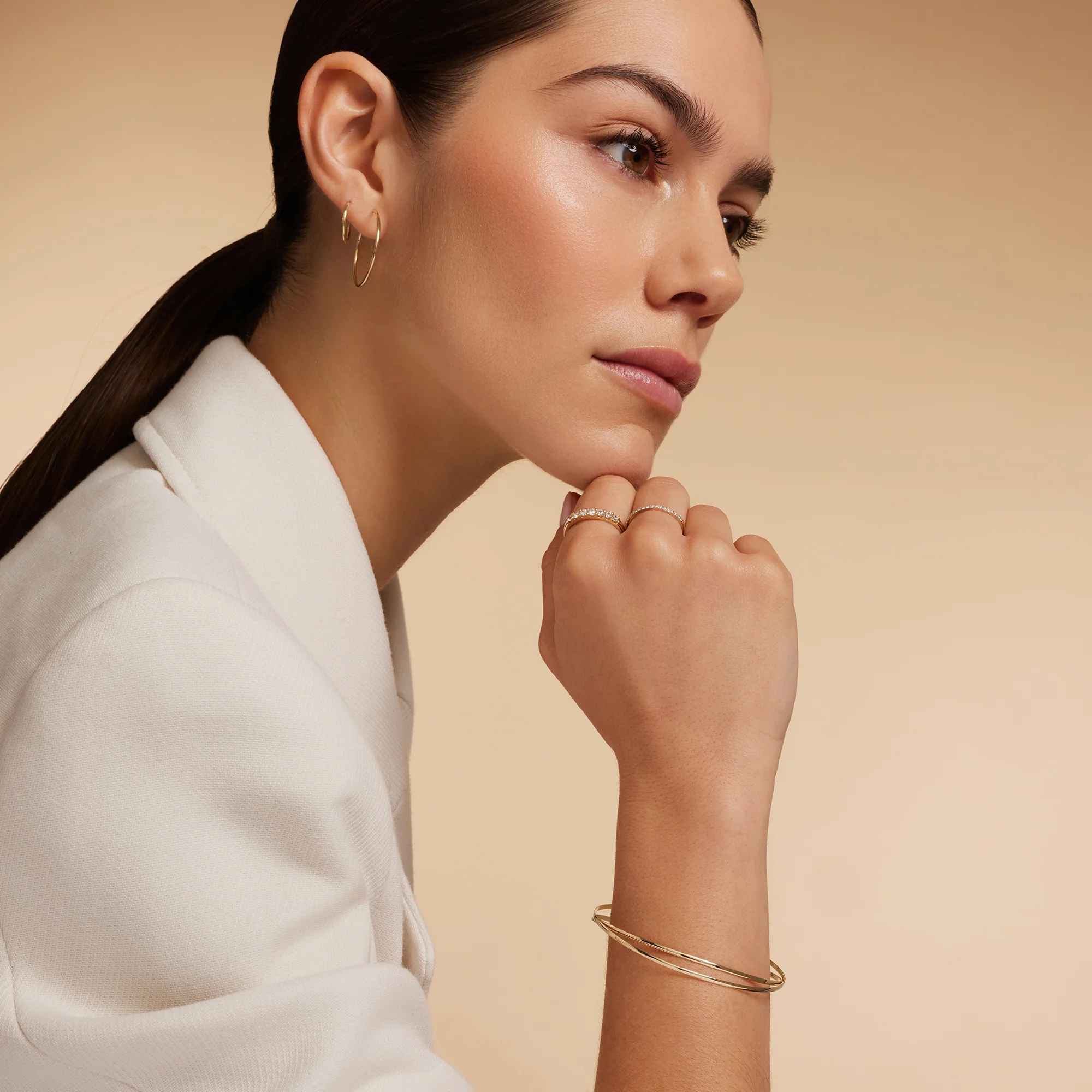 Slim Curved Stacker Bangle - Image 9