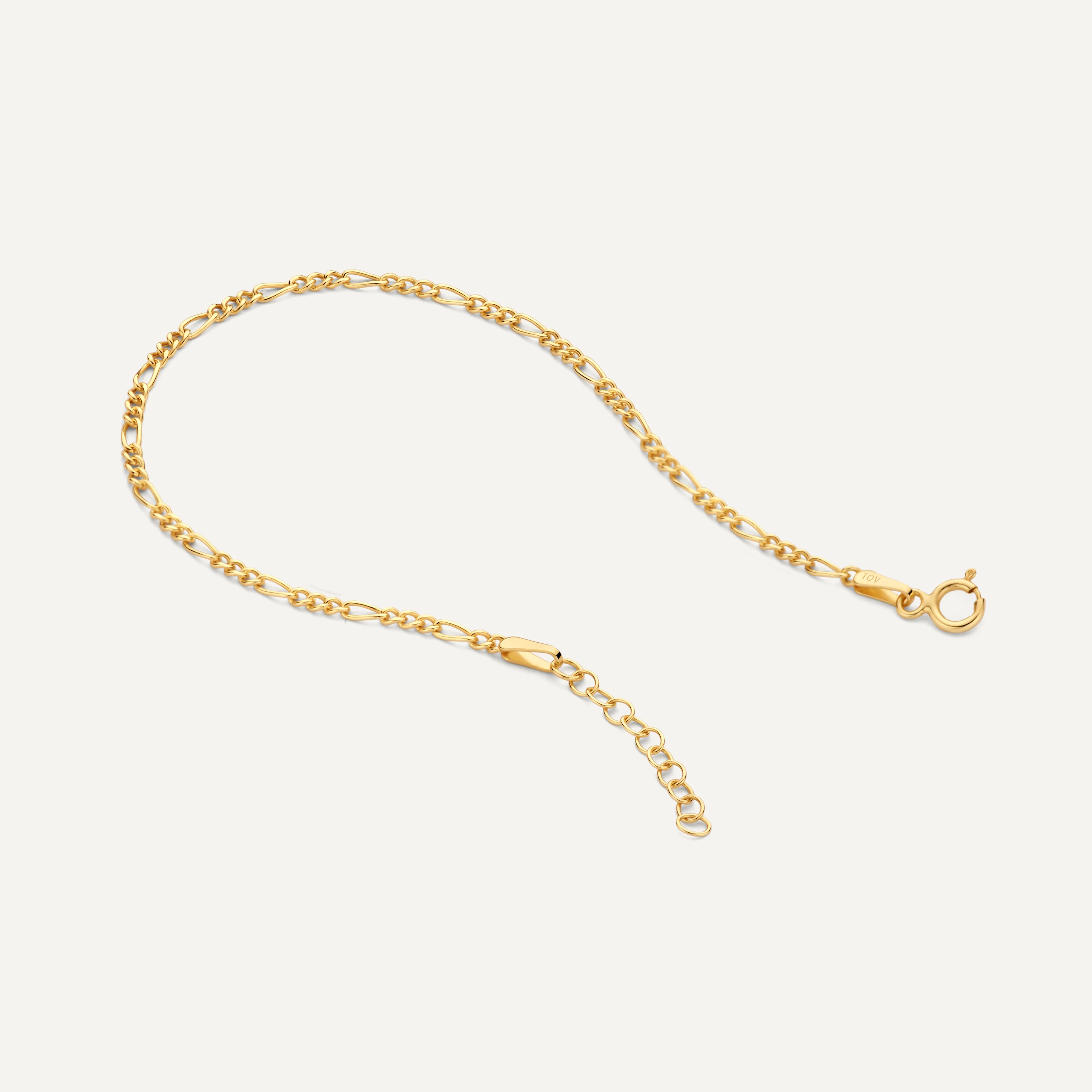 Slim Figaro Chain Bracelet - Image 5